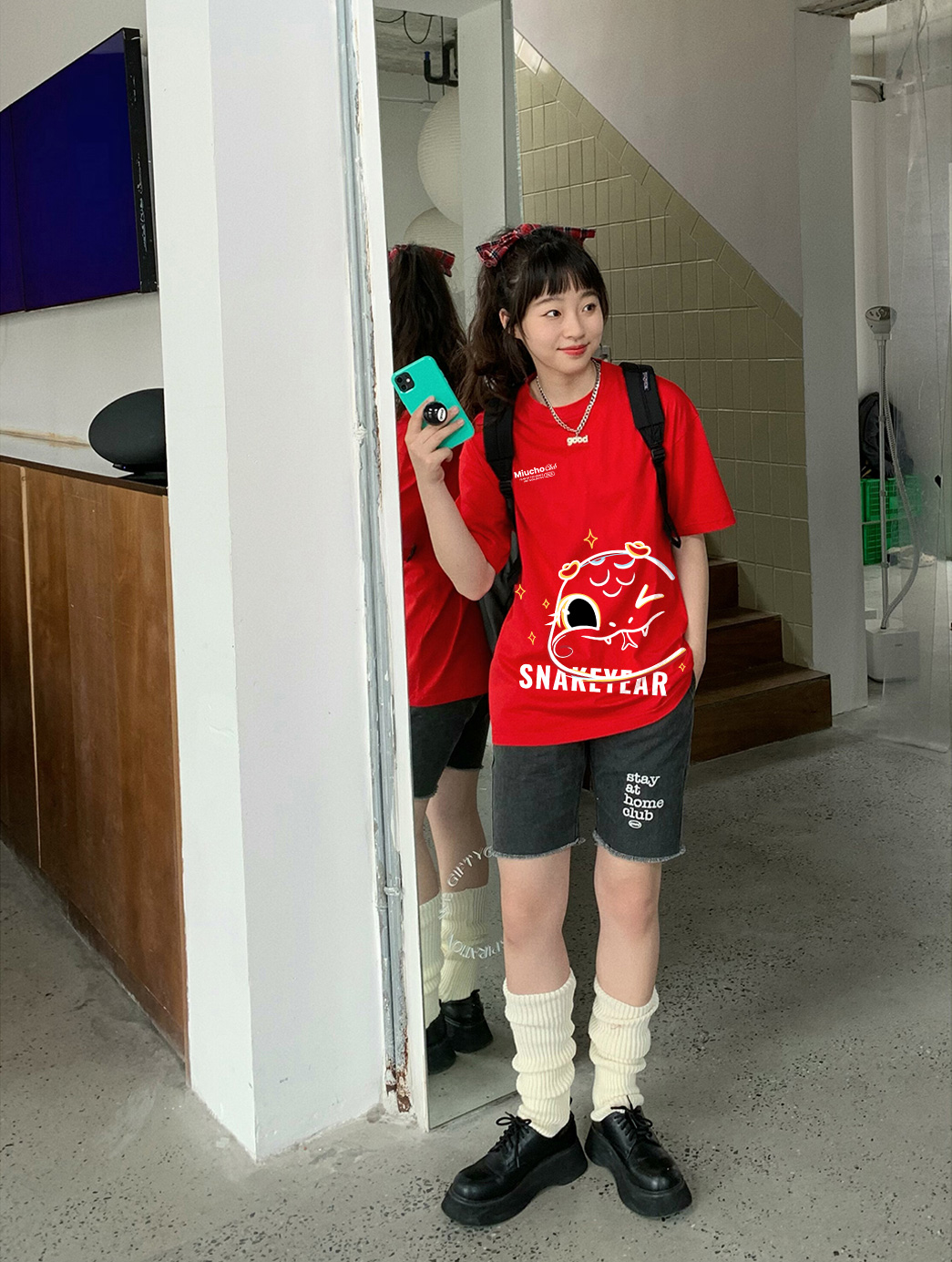 Áo thun tết form rộng cổ tròn chất vải cotton 4c co giãn thoáng mát ATD1745 Miucho in mix_thumbnail_6