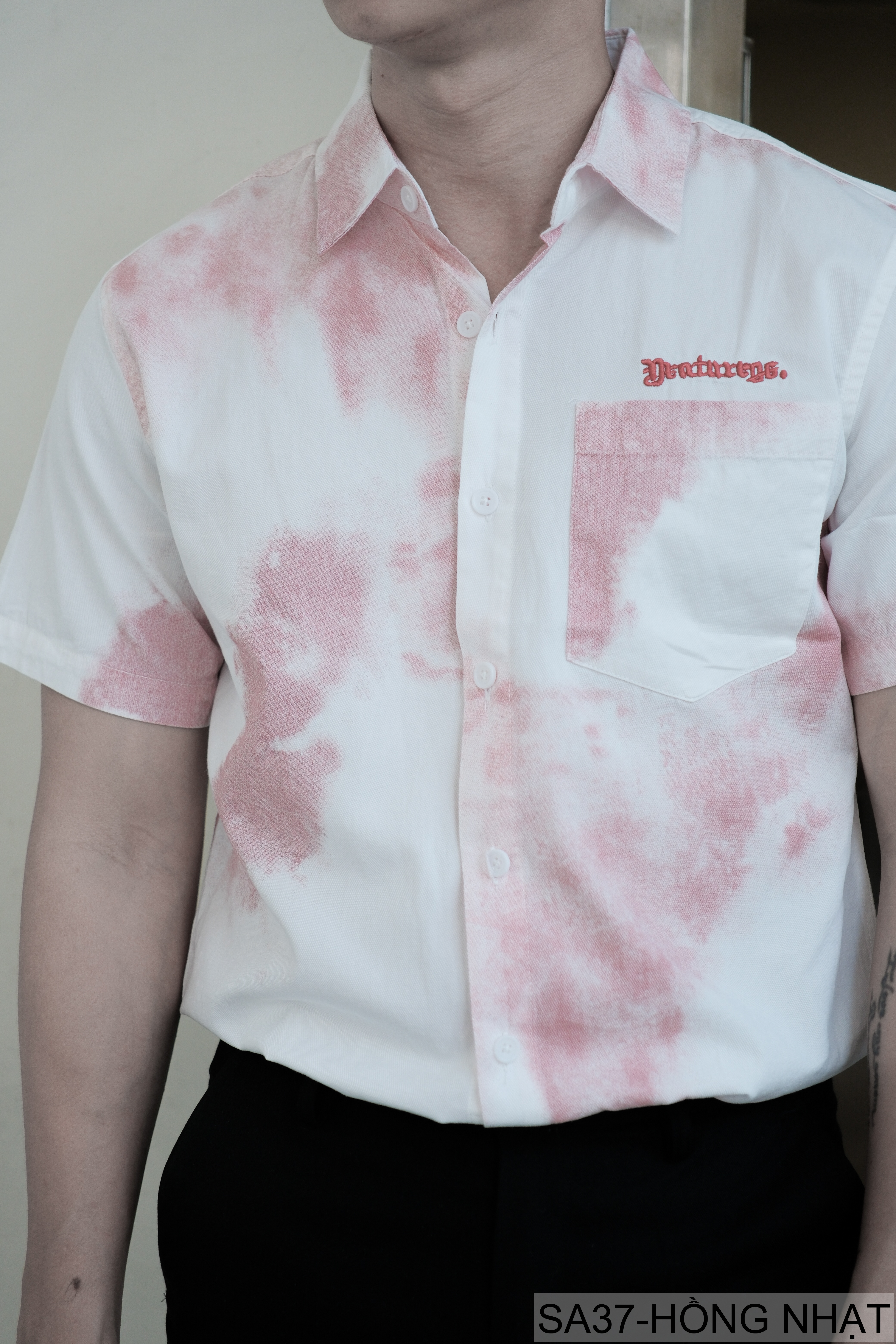 SA37 - Áo sơ mi nam tay ngắn cổ lật in hoa tie-dye phong cách Hàn Quốc mùa hè_thumbnail_5