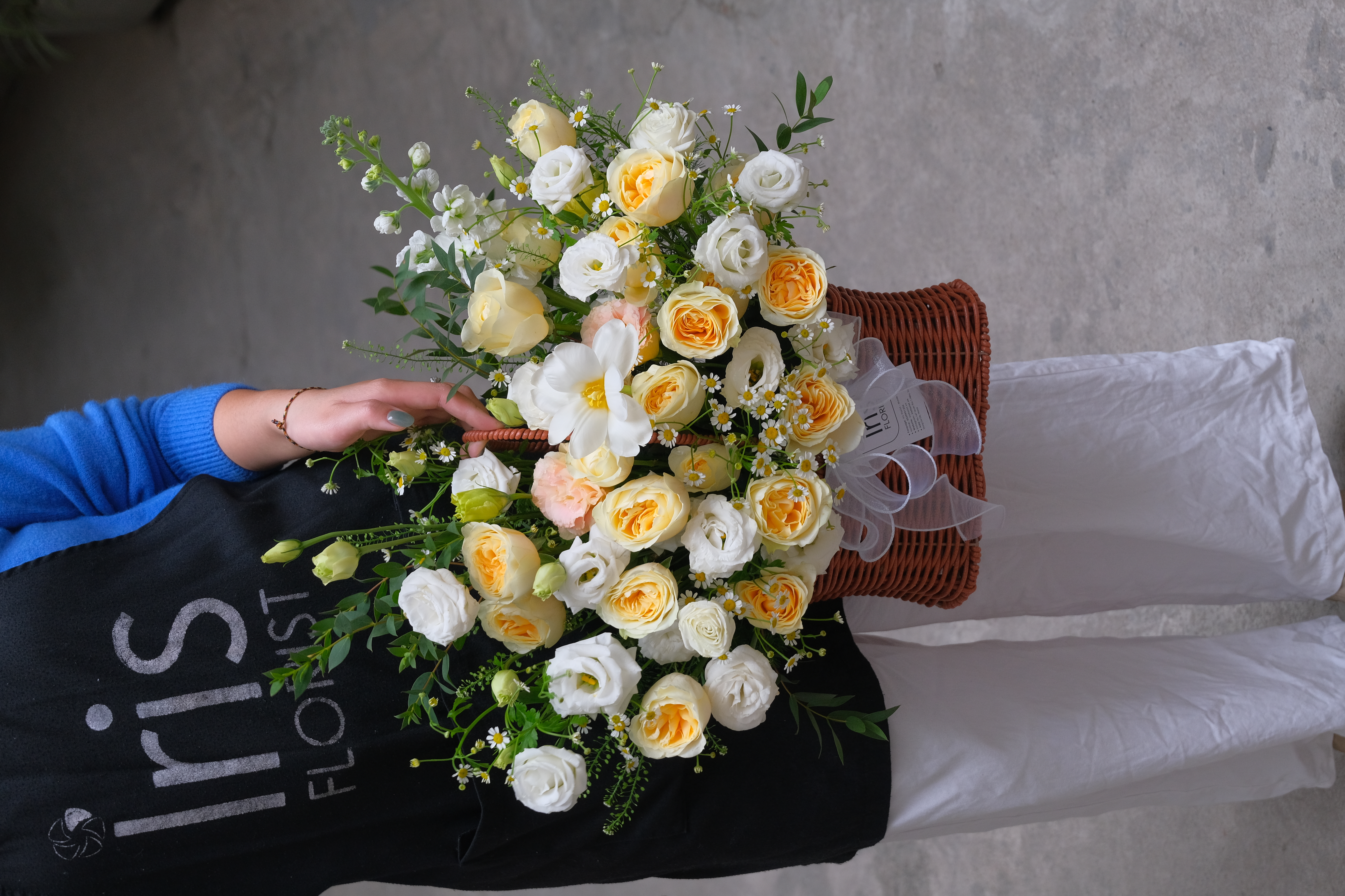 Giỏ mây size lớn - Tone Vàng cam