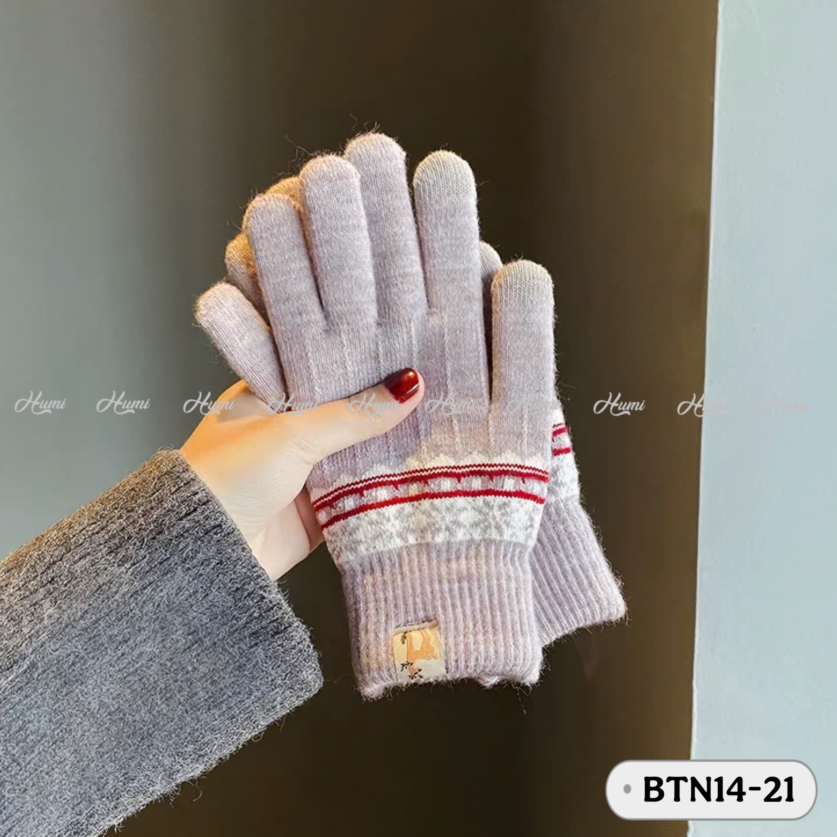 GĂNG TAY LEN NỮ (BTN14-21 Tím)_thumbnail_0