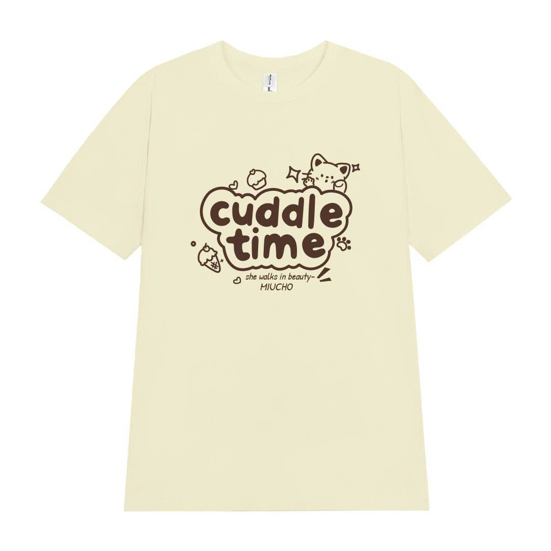 Áo thun nữ form vừa regular dáng ngắn cổ tròn ARD2288 Miucho vải cotton co giãn thoáng mát in mix_thumbnail_8