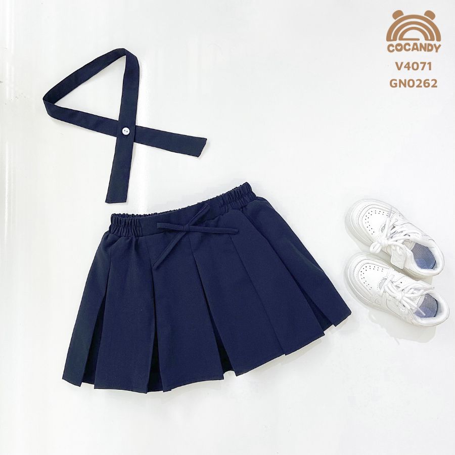 Chân váy XANH THAN xếp ly 1 nơ nhỏ_thumbnail_1