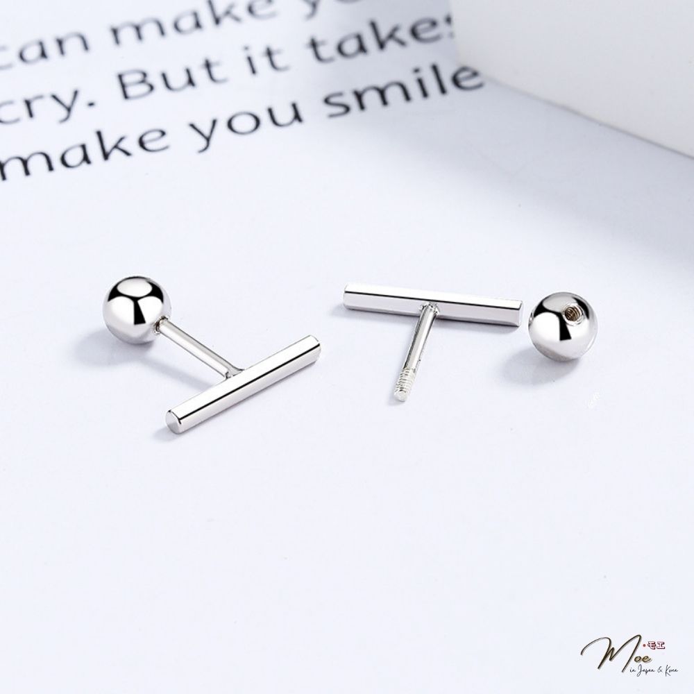 K225 - Khuyên tai trụ chốt bi cá tính