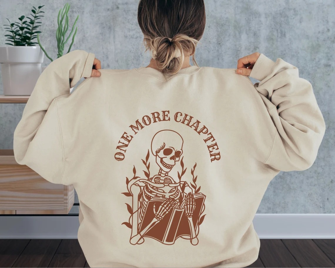 Minimalist Book-Themed Crewneck