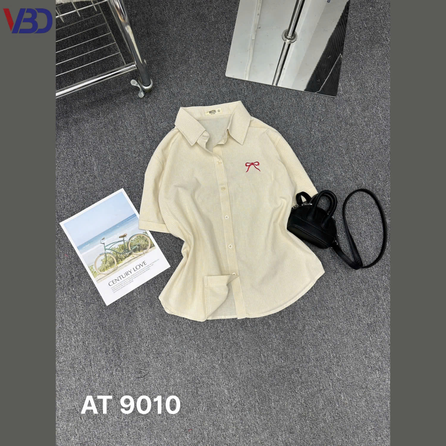 Áo sơ mi sọc phối nơ kiểu bigsize AT9010 dành cho nàng béo mập từ 55-90kg_thumbnail_4