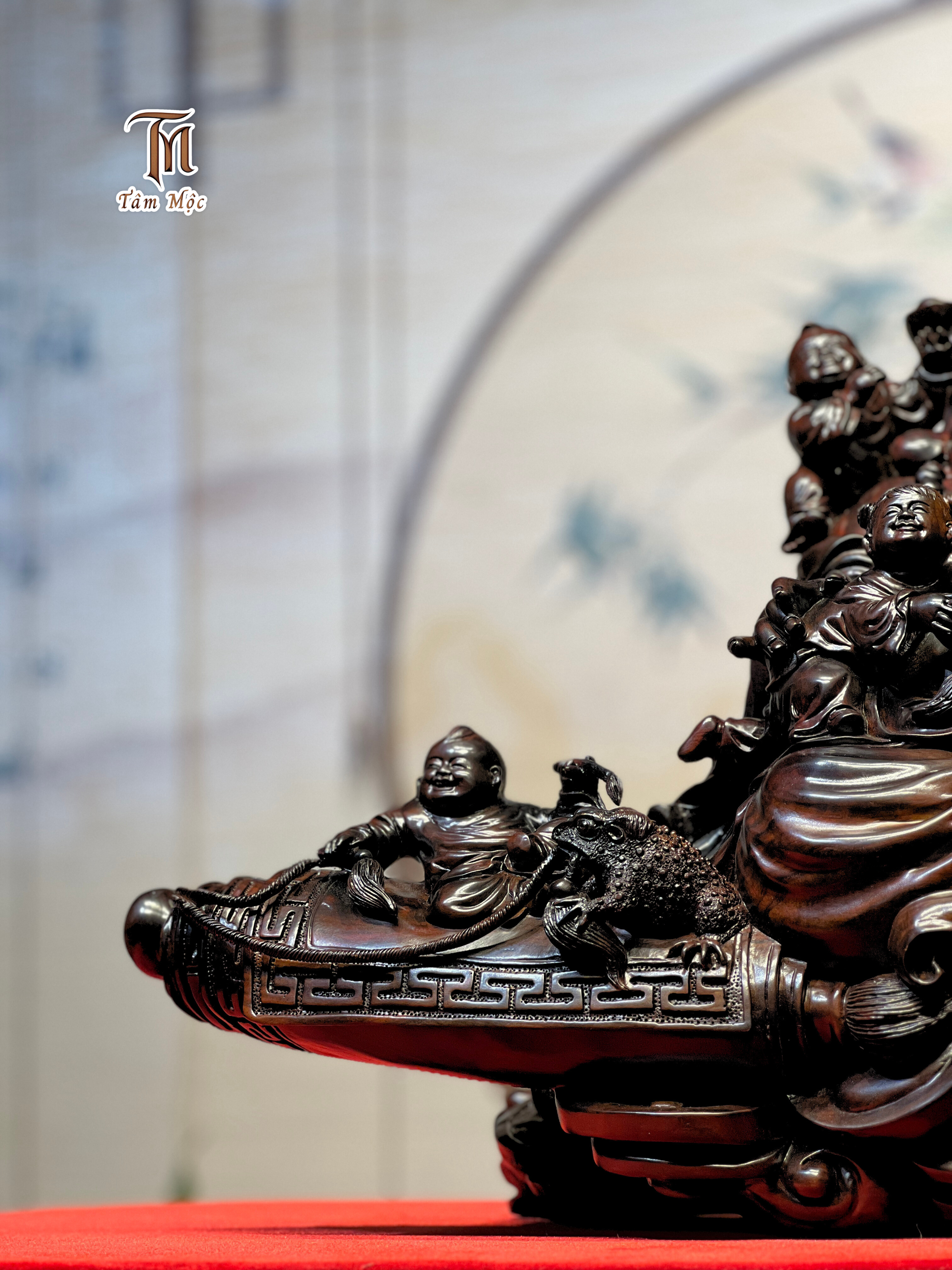 Di Lặc Ngũ Phúc – Gỗ Trắc Đen Tuyệt Phẩm Mang Phúc Lành Đủ Đầy_thumbnail_2