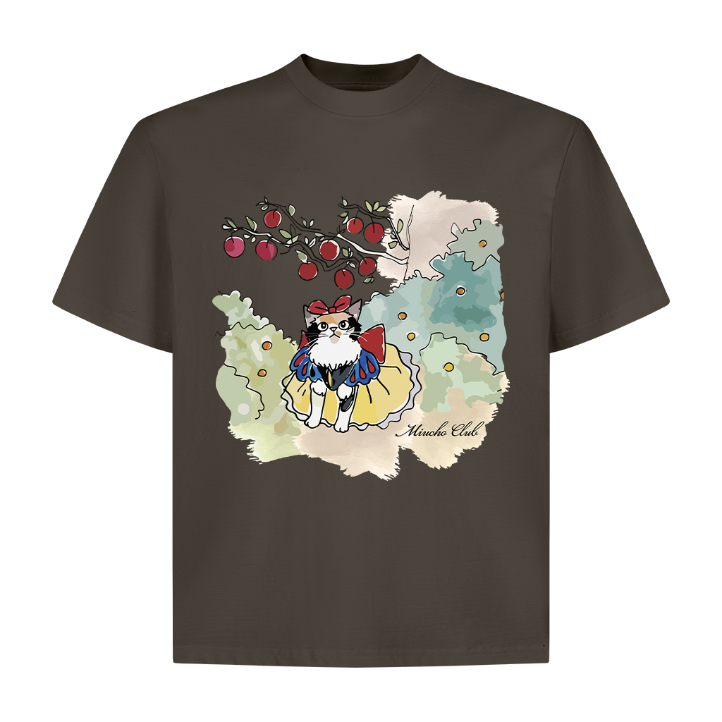 áo thun boxy mèo đễ thương 2096 Miucho local brand cổ tròn chất vải cotton 2c 250gsm in mix