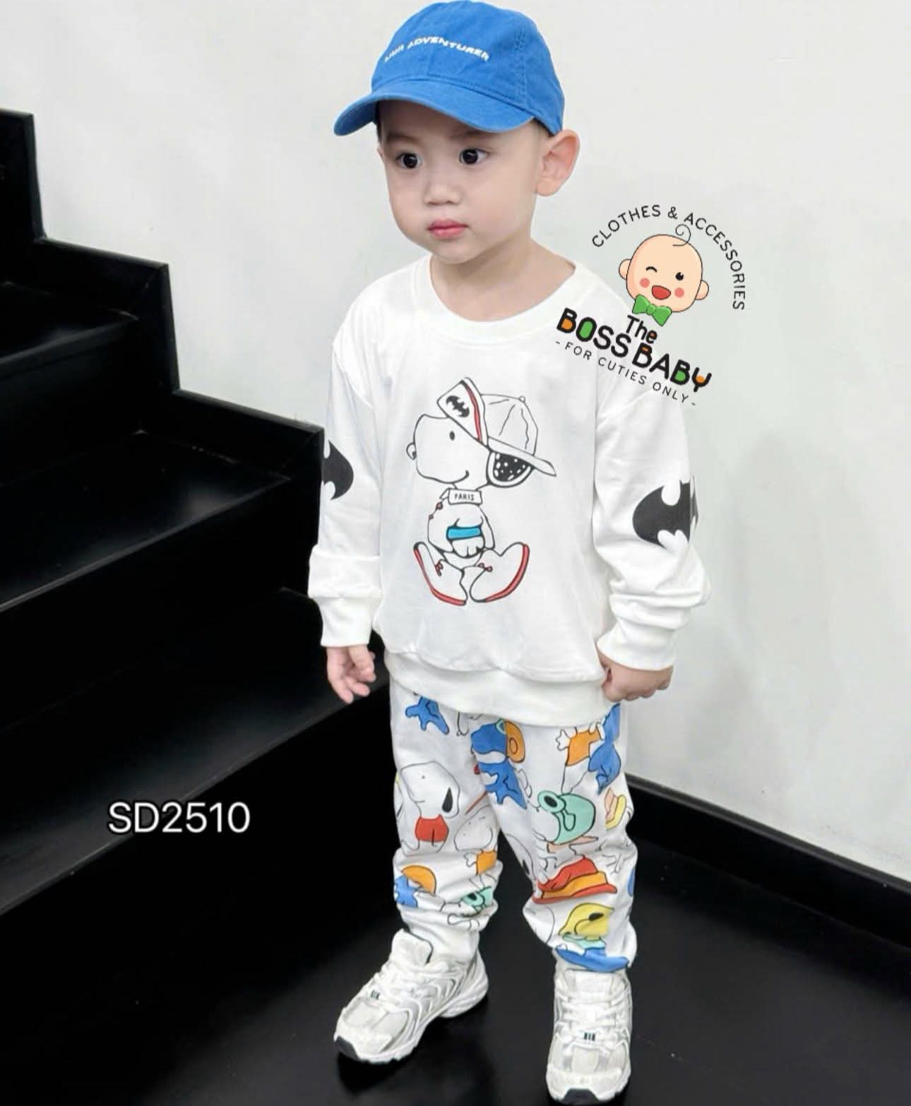 Set bộ cotton trắng họa tiết Snoopy_thumbnail_1