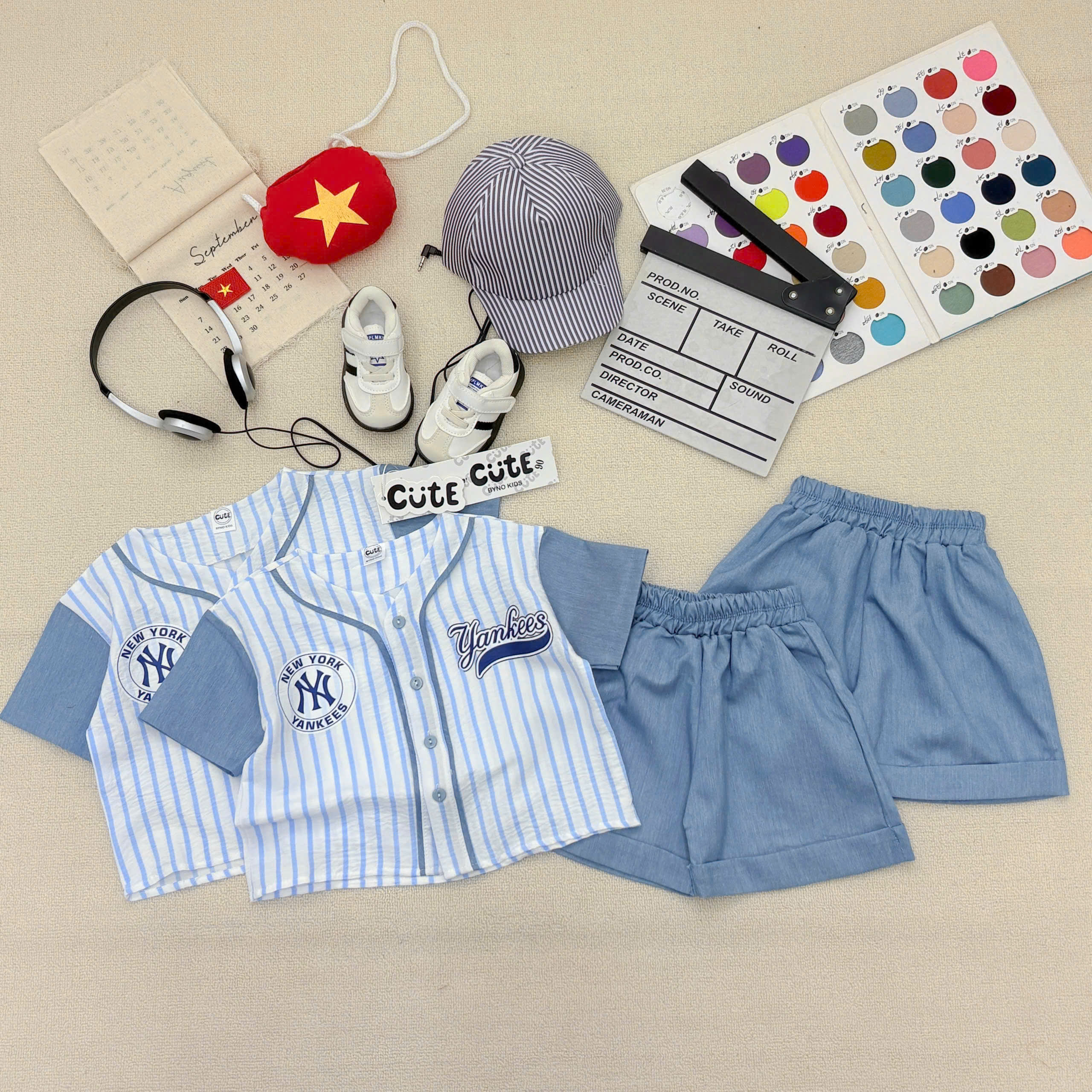 N34 BỘ CỘC THỂ THAO VIỀN SỌC 2 MÀU - A117.1726