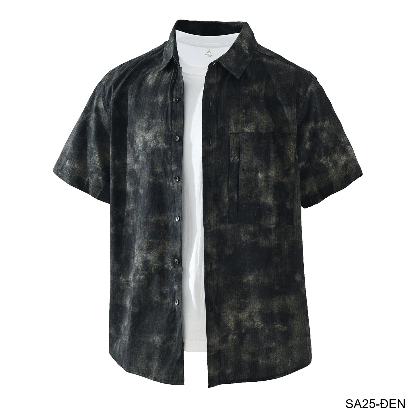 SA25 - Áo sơ mi nam ngắn tay họa tiết phong cách streetwear, chất cotton mềm mát, form rộng thoải mái_thumbnail_16