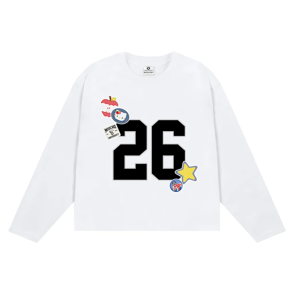 Áo thun boxy Tết Bính Ngọ 2026 basic dễ phối Miucho vải thoáng mát tay dài cổ tròn 2998_thumbnail_0