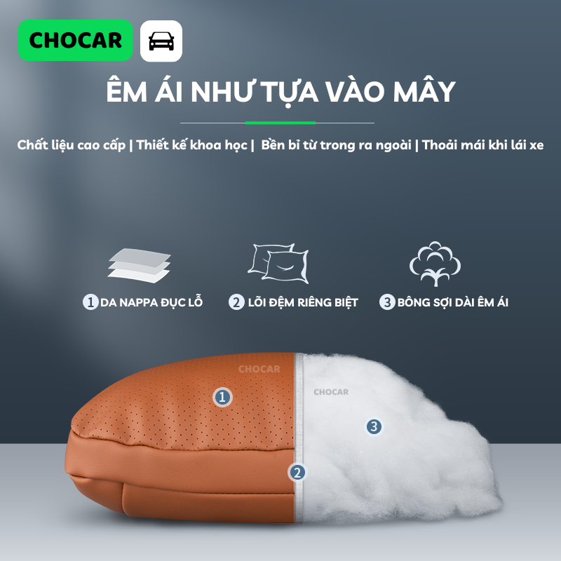 Gối Tựa Đầu & Gối Tựa Lưng Ô Tô CHOCAR S-CLASS_thumbnail_4