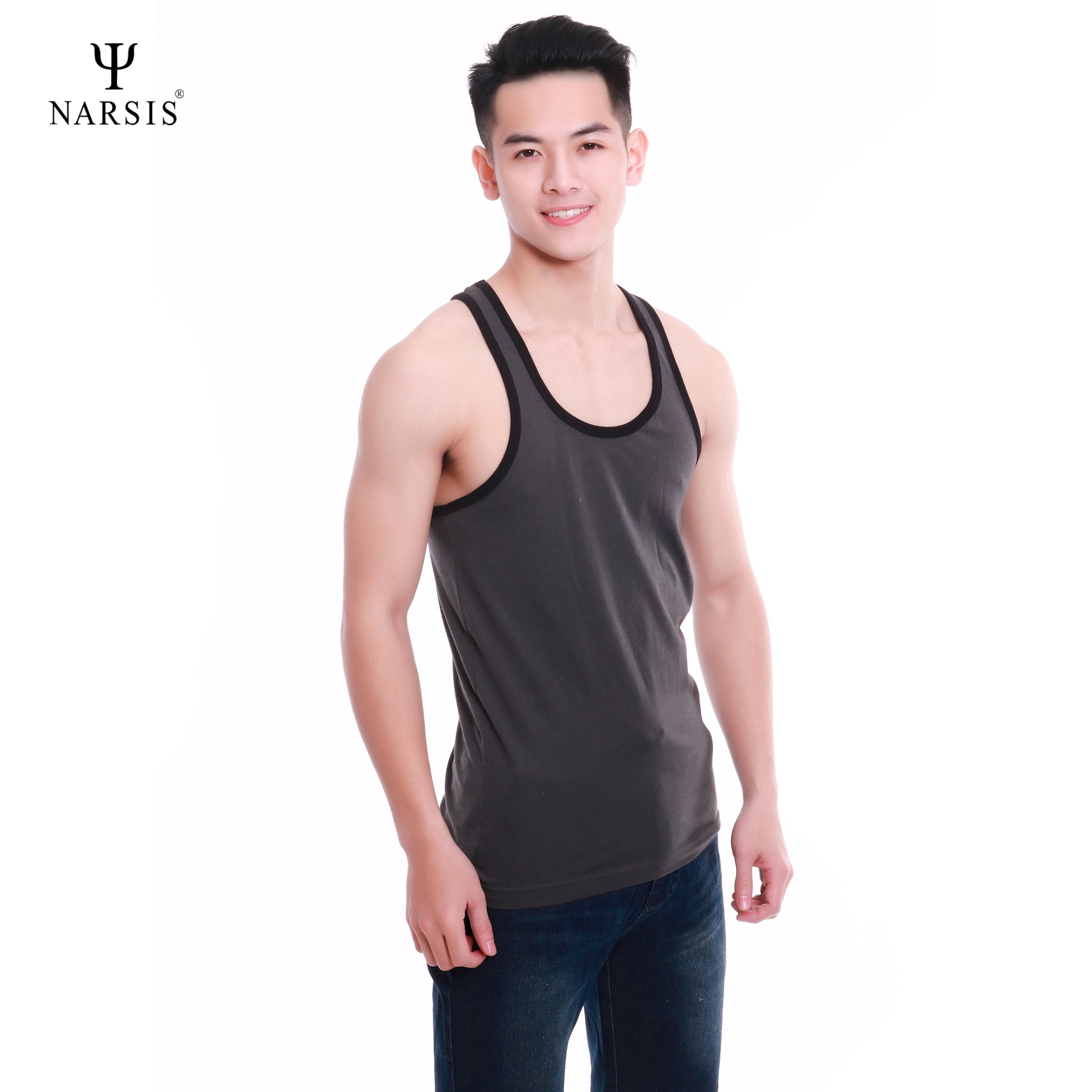 ÁO MAY Ô NAM D4111 NARSIS VẢI COTTON MỀM MẠI, CO GIÃN TỐT, VẢI THOẢI MÁI VẬN ĐỘNG, HÚT ẨM TỐT_thumbnail_2