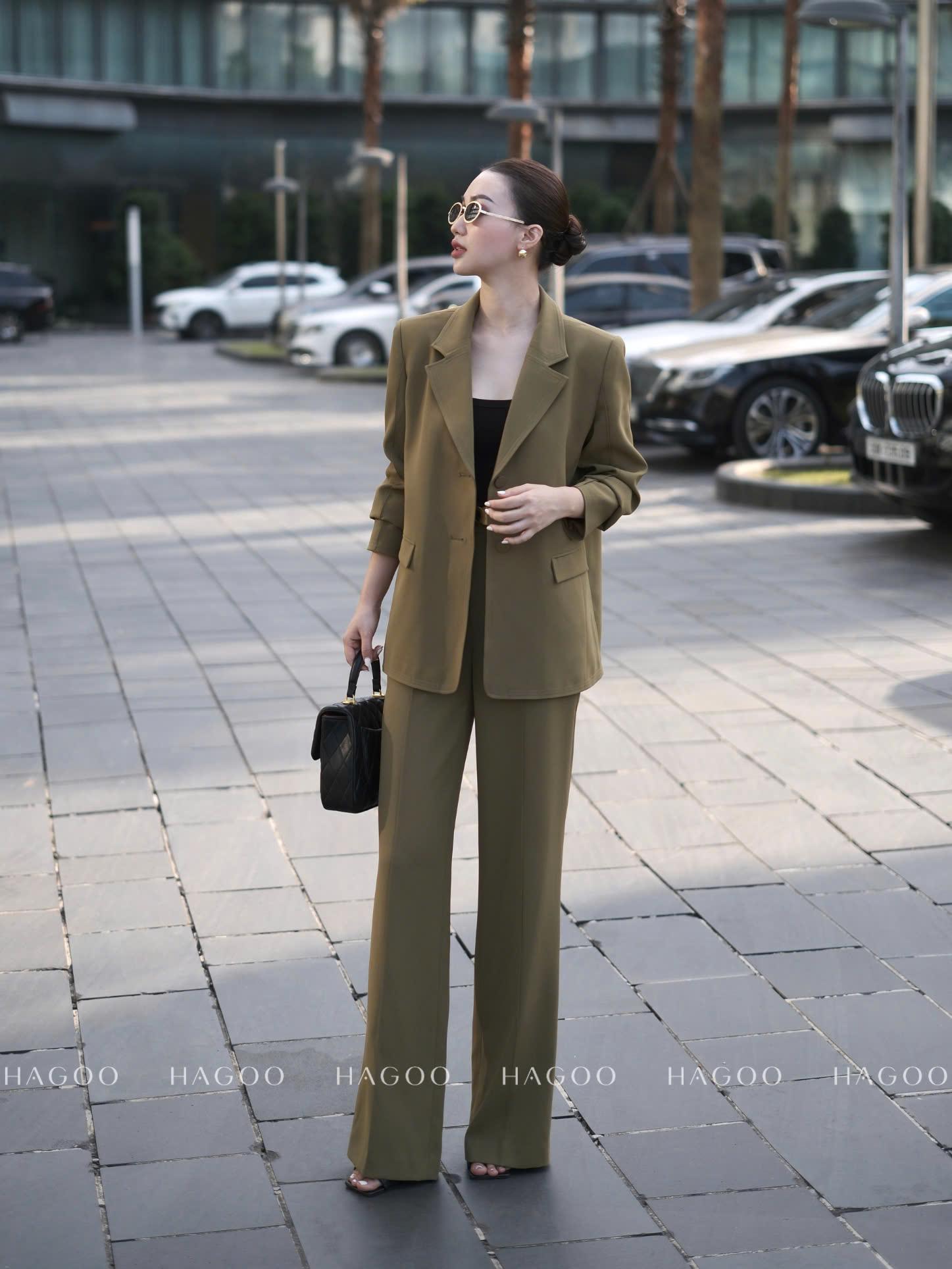 Set vest phối tà diễu chỉ