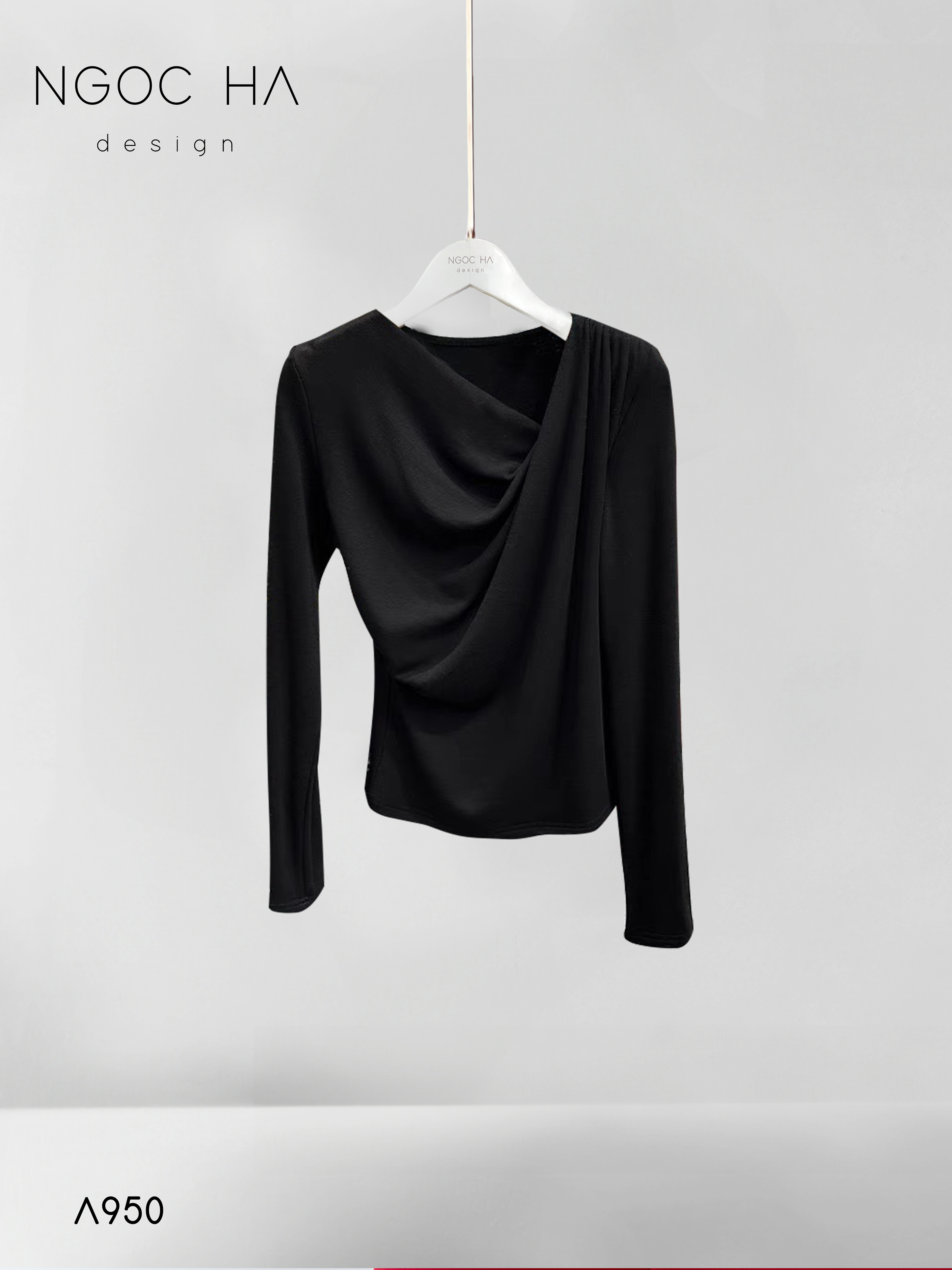 Jeri Top_ Thun Cổ Xếp Đổ Lệch Vai Dài Tay A950_thumbnail_4