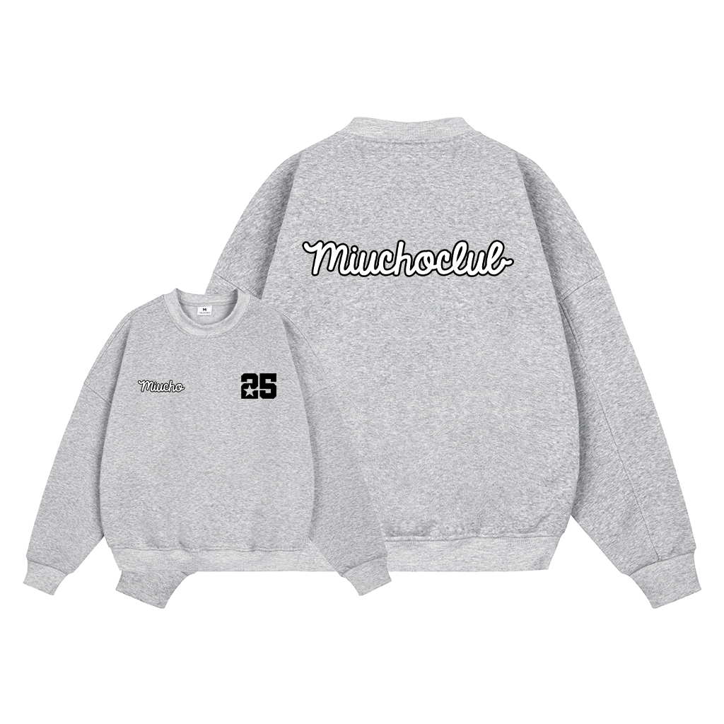 Áo sweater nữ form boxy 2006 Miucho cổ tròn basic vải nỉ bông 350 GSM dày dặn in typography_thumbnail_0