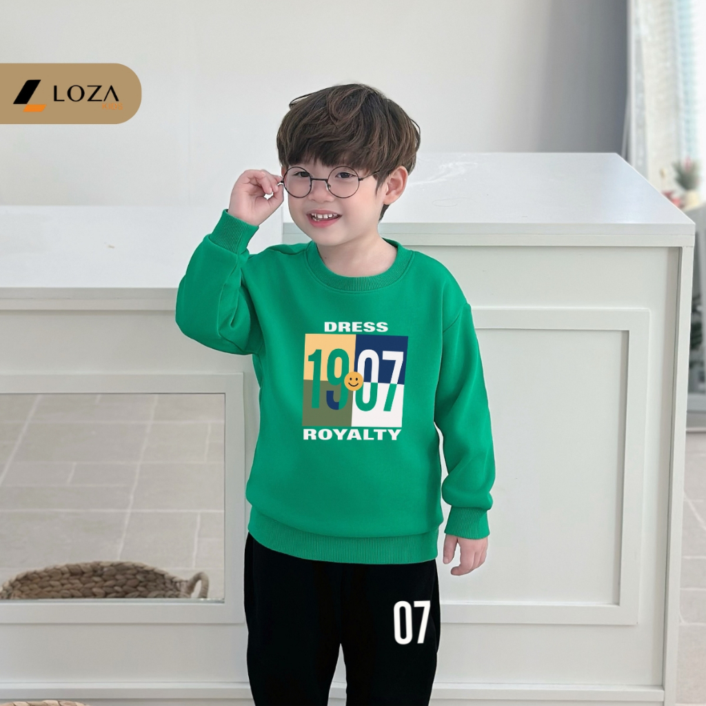 Bộ nỉ bé trai in hình Dress 1907- Loza Kids BI555_thumbnail_0