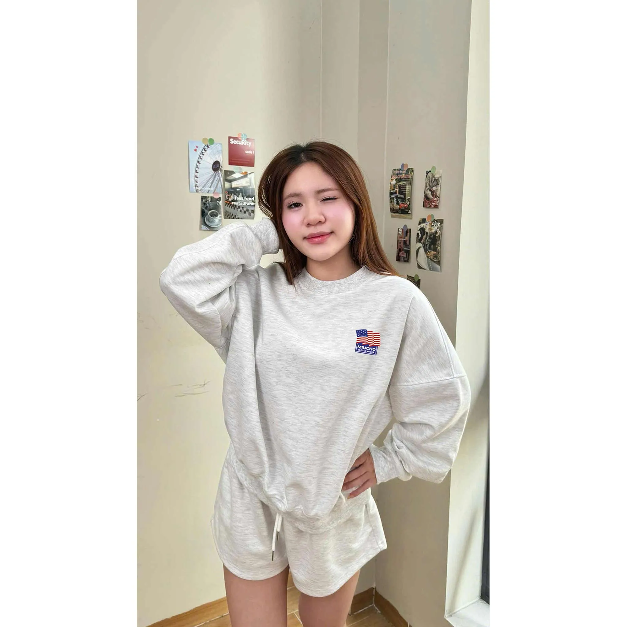 Áo Sweater tay dài form boxy unisex 2625 Miucho chất vải nỉ 2 da cao cấp thoáng mát cổ tròn in mix_thumbnail_5