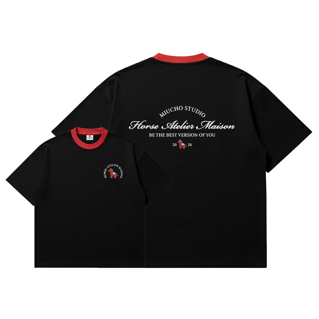 Áo thun tết basic form boxy phối cổ Miucho vải mềm mại thoáng mát tôn dáng 2975_thumbnail_0