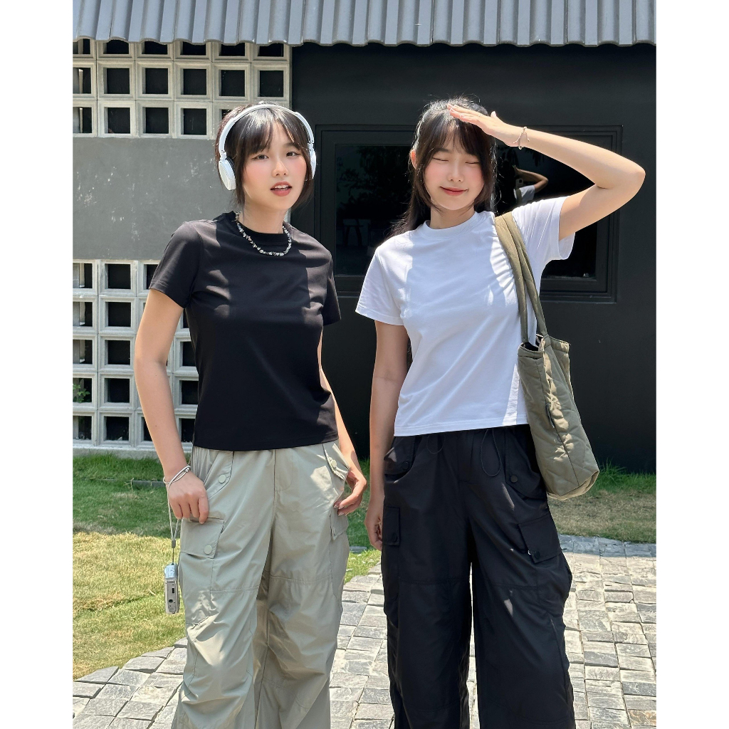 Áo thun baby tee trơn ABT01 Miucho vải cotton cổ tròn in basic_thumbnail_5