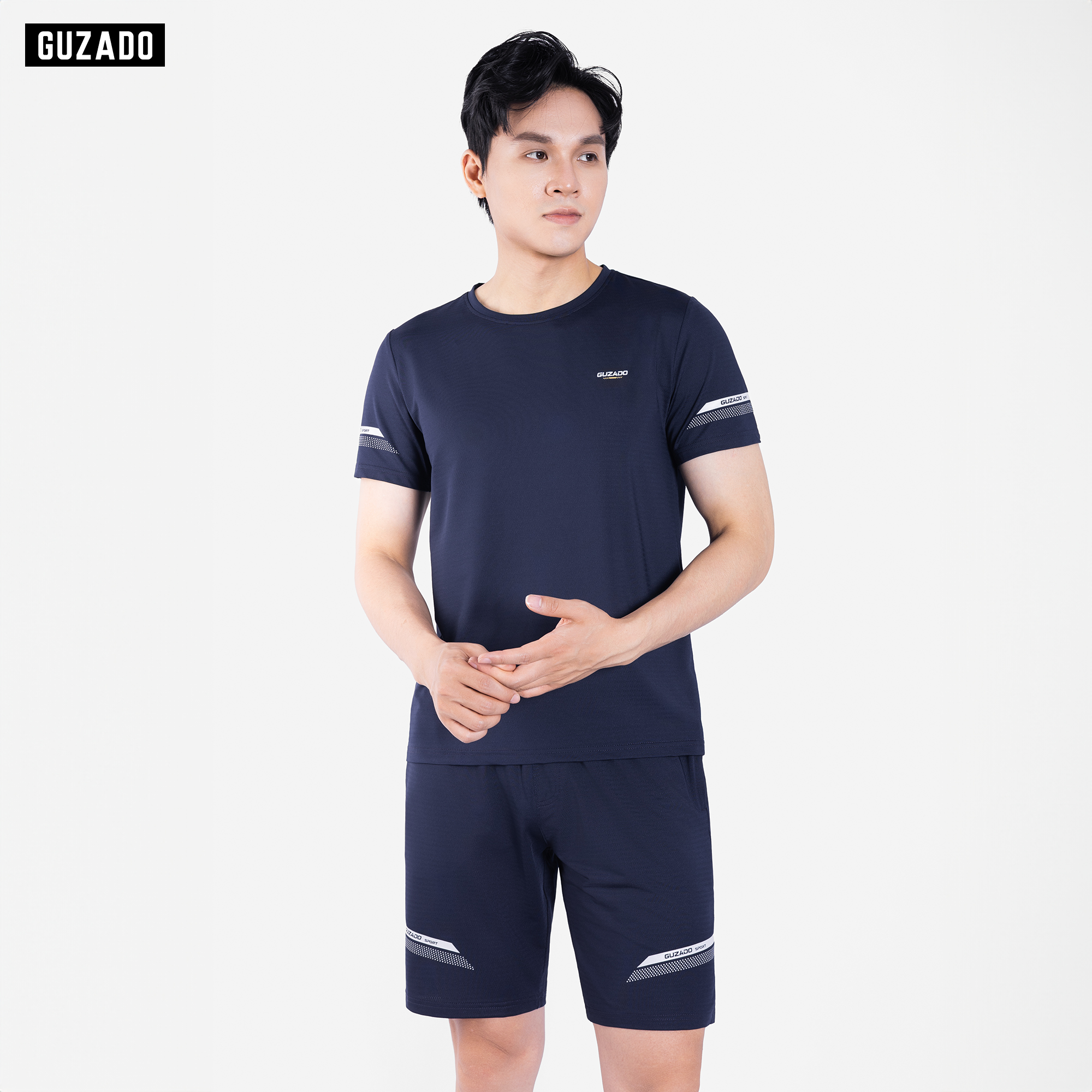 Bộ Thể Thao Nam GUZADO Mẫu Cộc Tay Mặc Thể Thao GBH01_thumbnail_3