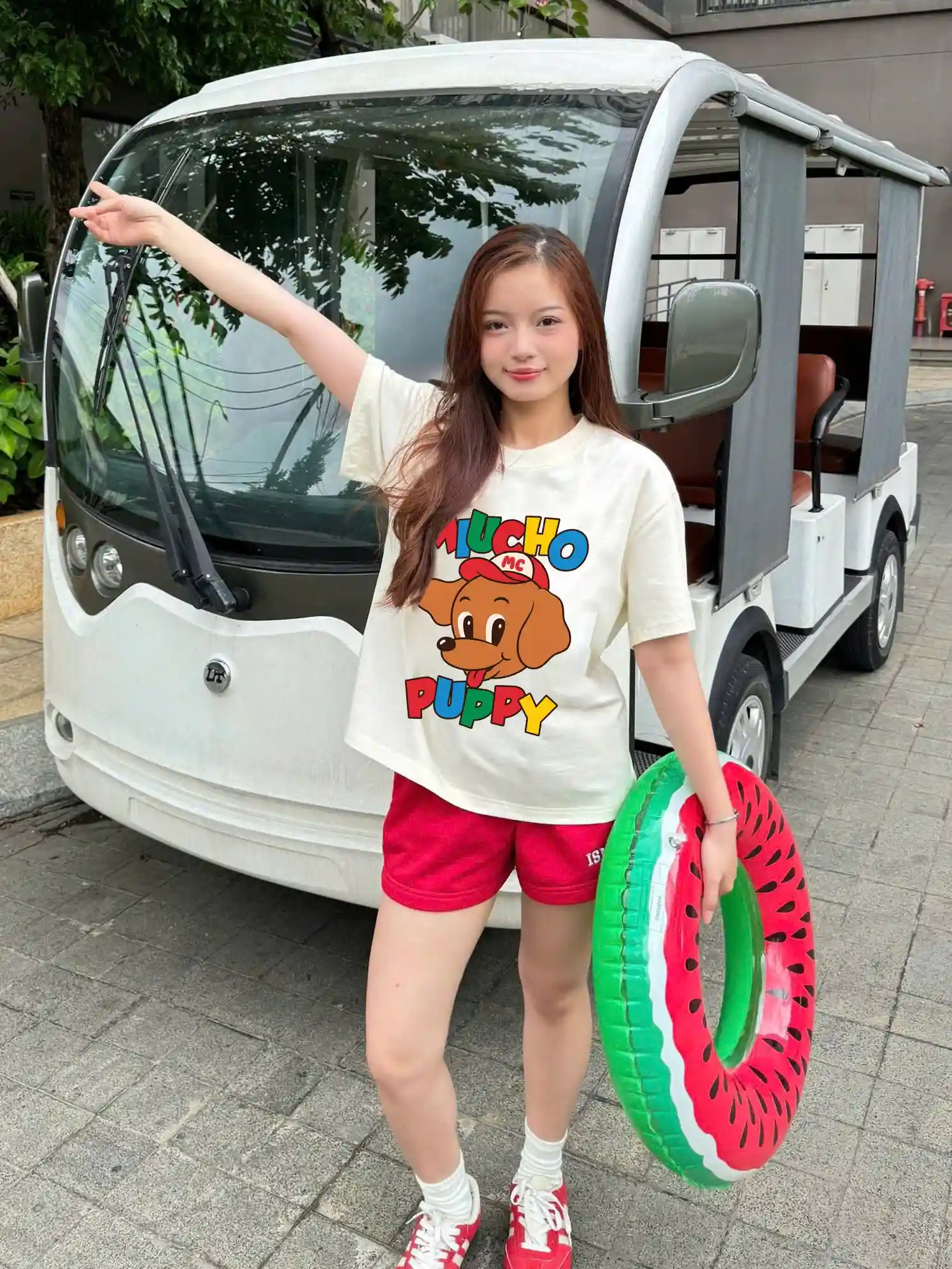 Áo thun boxy nam nữ nhiều màu Miucho Puppy 3191_thumbnail_4