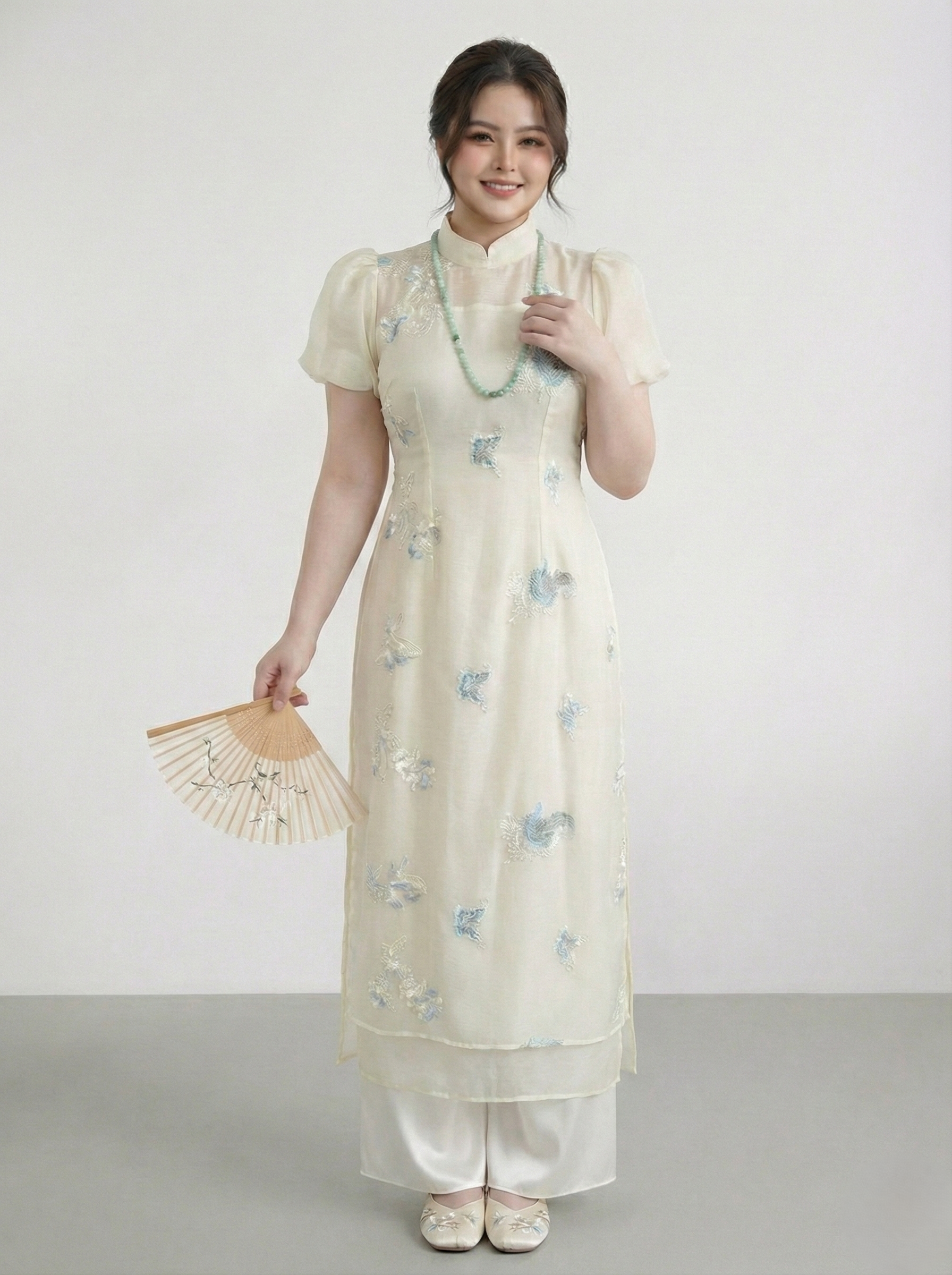 BIGSIZE NỮ - Sét áo dài thêu hồ điệp V- AD021_thumbnail_4