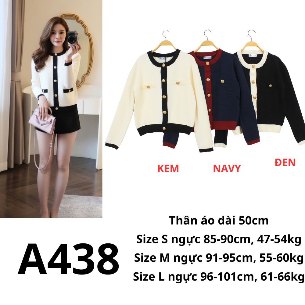 A438 - ÁO LEN ZA-RA