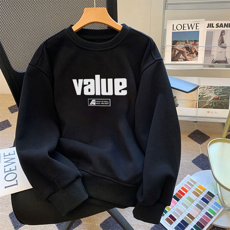 Áo sweater nữ dáng rộng dày - Áo nỉ thu đông unisex local brand -  Loza G0089_thumbnail_8