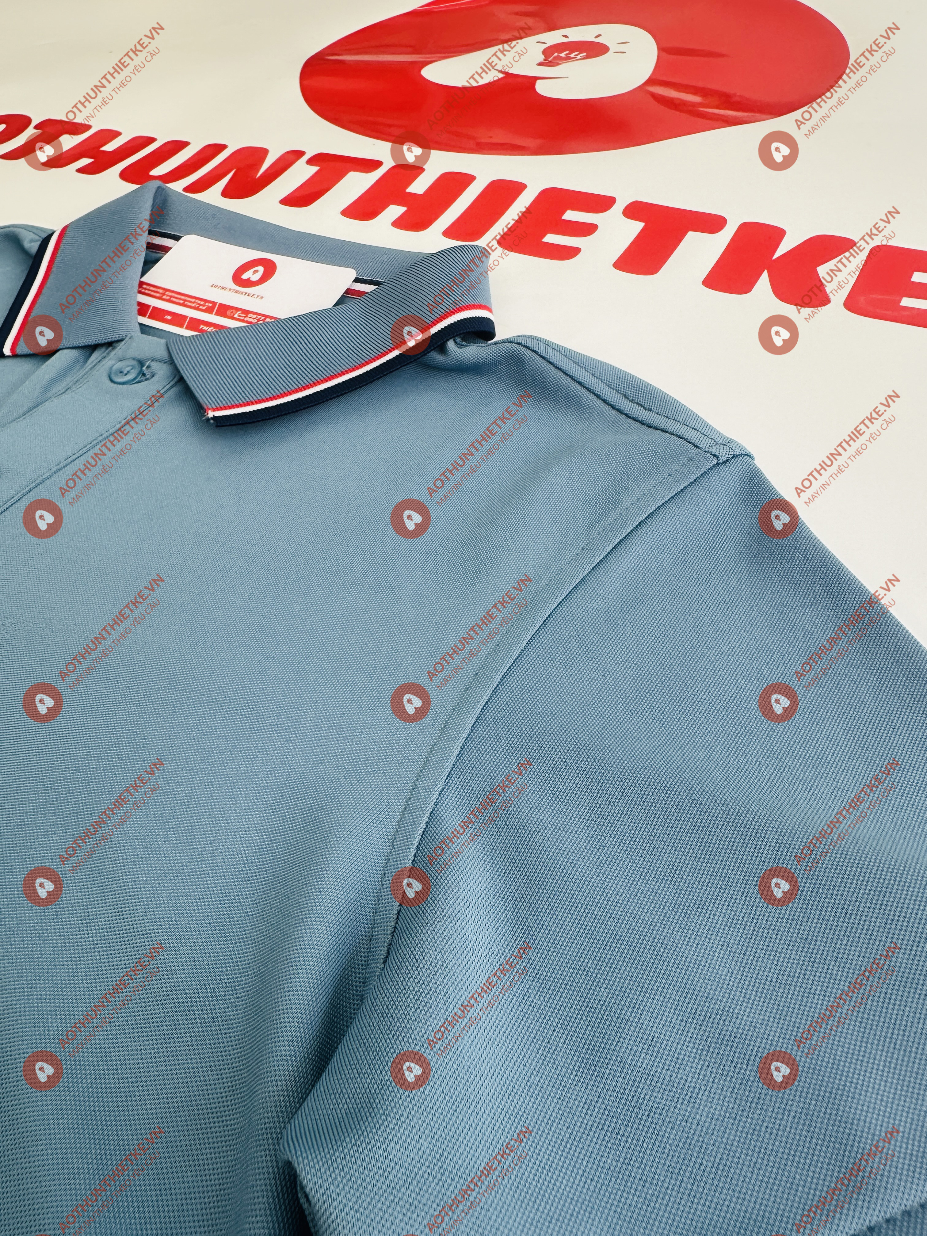 Áo Đồng Phục Polo 3 Sọc Xám Xanh_thumbnail_1