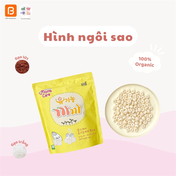 BÁNH GẠO HỮU CƠ MOM'CARE hình ngôi sao