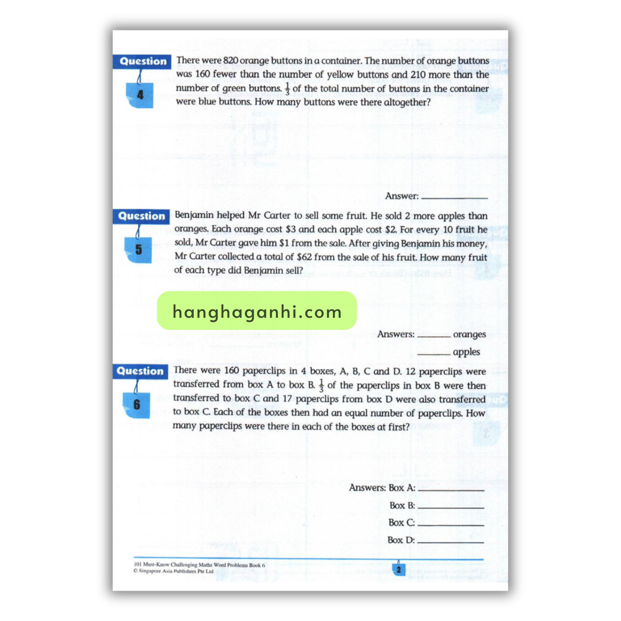 [Sách] 101 Must- Know Challenging Maths Word Problems Book 6_thumbnail_13