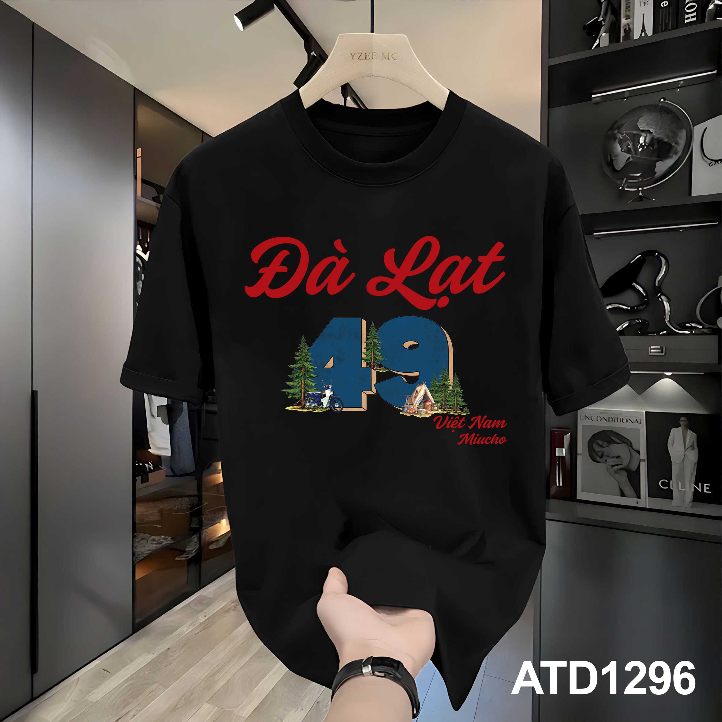 Áo thun nam du lịch Đà Lạt ATD1296 Miucho Iconic vải cotton thoáng mát in mix_thumbnail_6