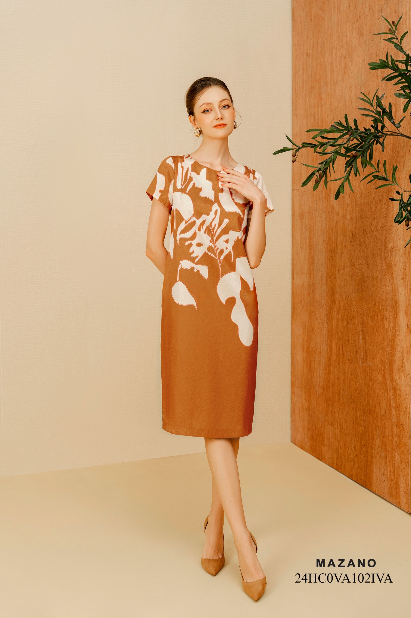 Đầm suông in họa tiết sang trọng- Đầm mẫu 1_thumbnail_1