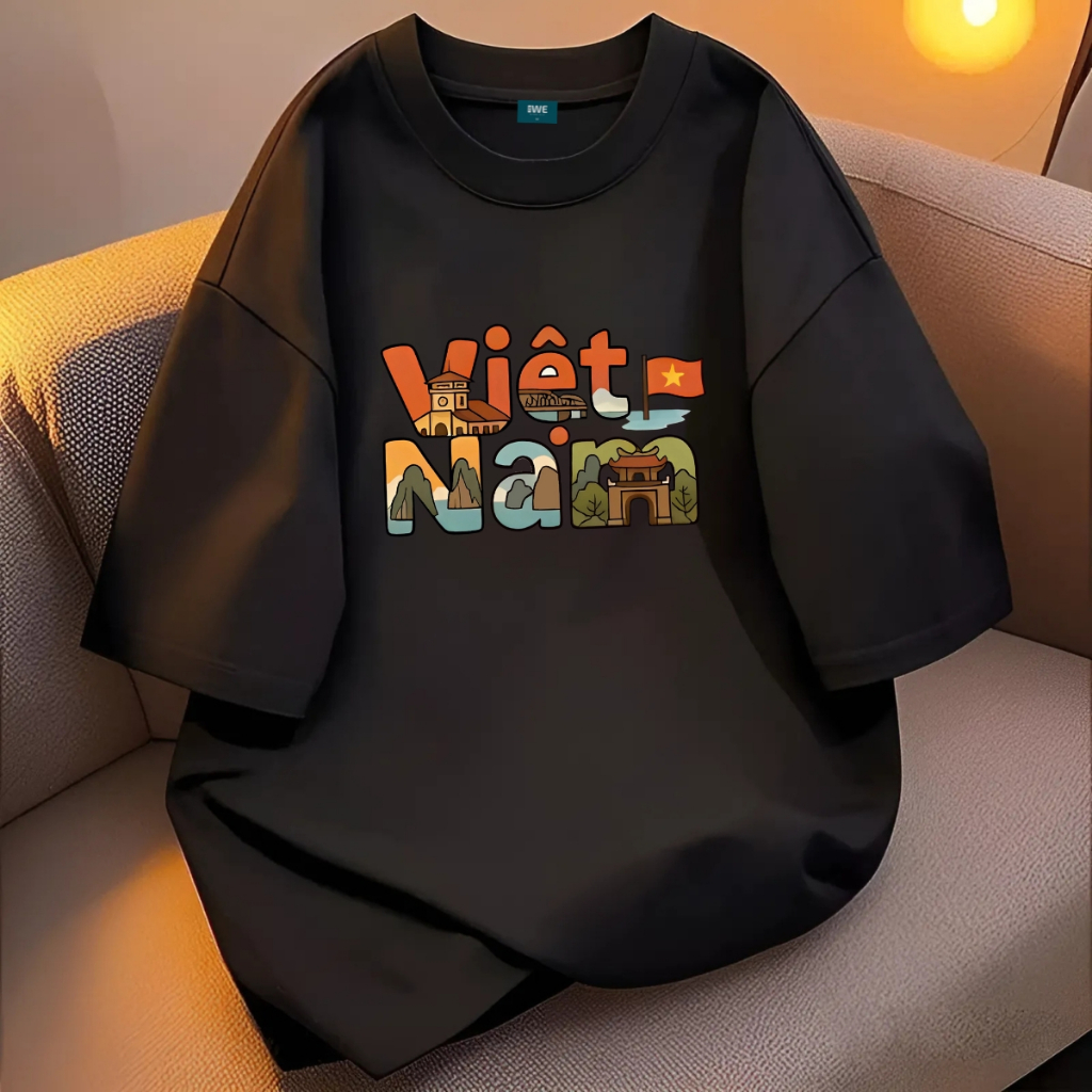 Áo phông Việt Nam dáng oversize rộng chất cotton 250 gsm local brand We Tee - WU1101_thumbnail_3