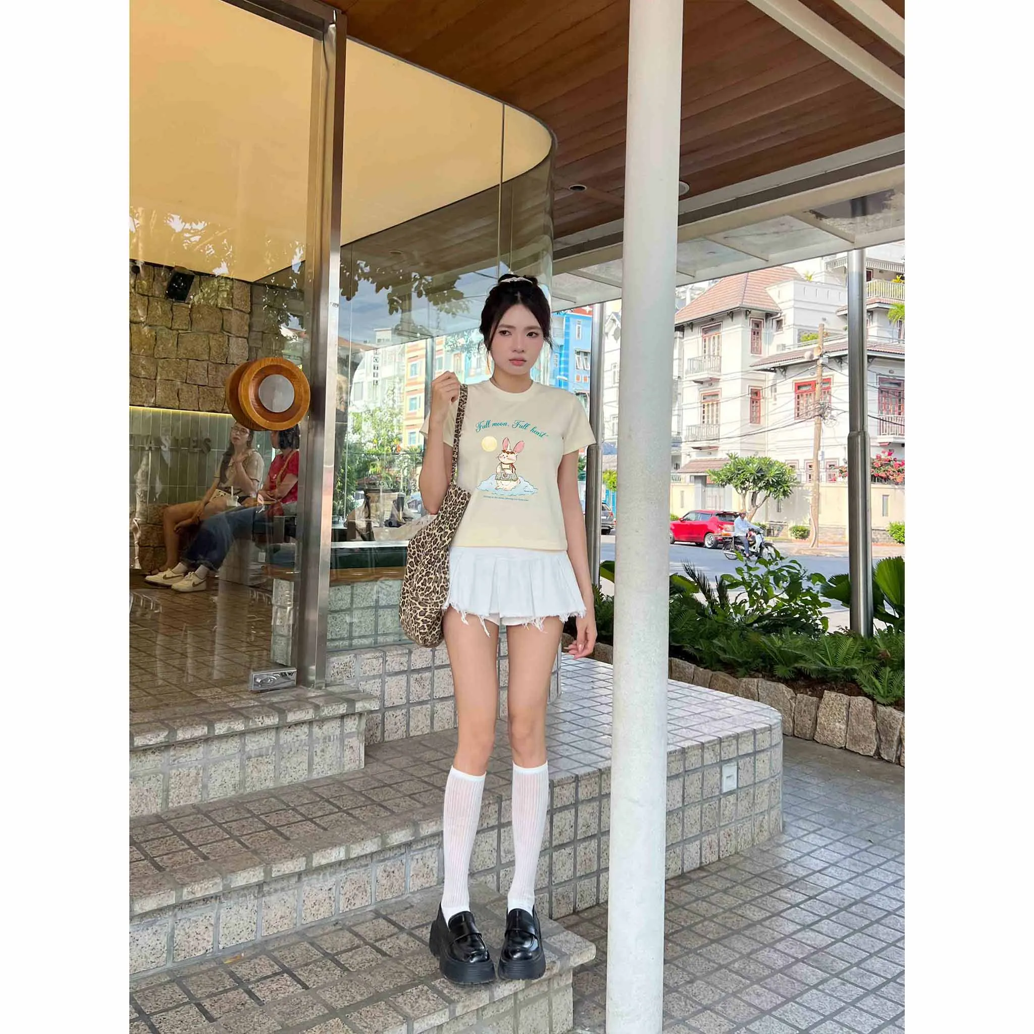 Áo baby tee hình thỏ đáng yêu cho nữ 2612 Miucho chất vải cotton thoáng mát mềm mại in mix_thumbnail_4