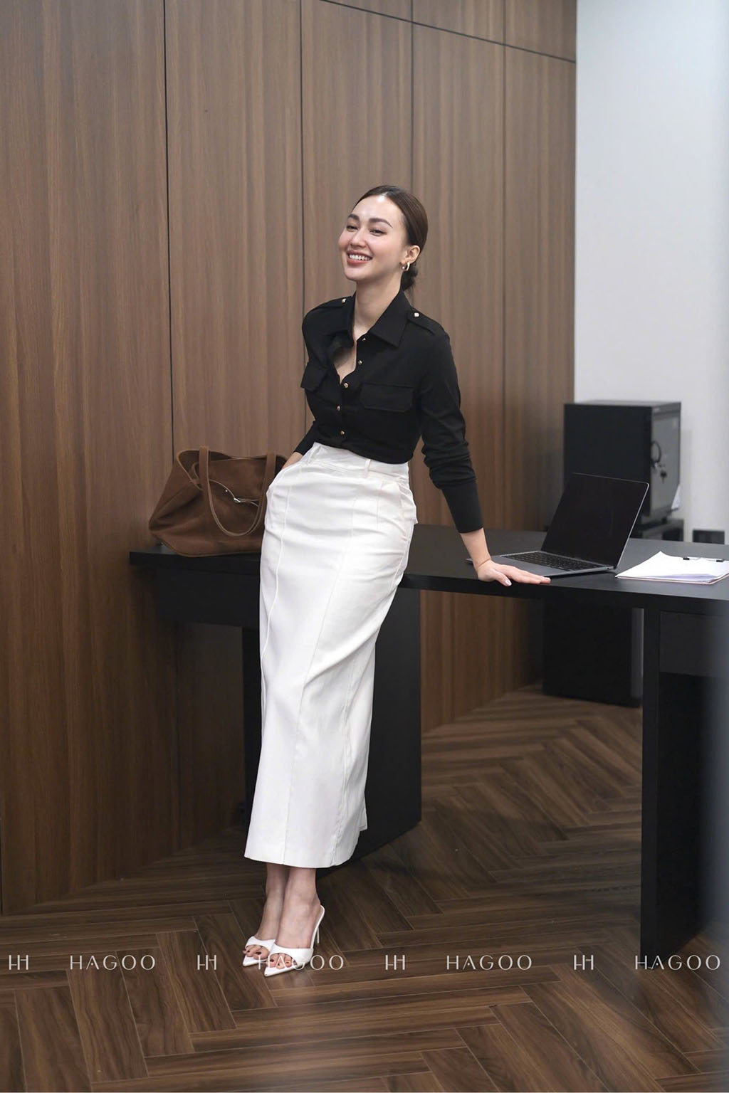 Áo sơ mi ôm tay dài túi ốp HAGOO_thumbnail_7