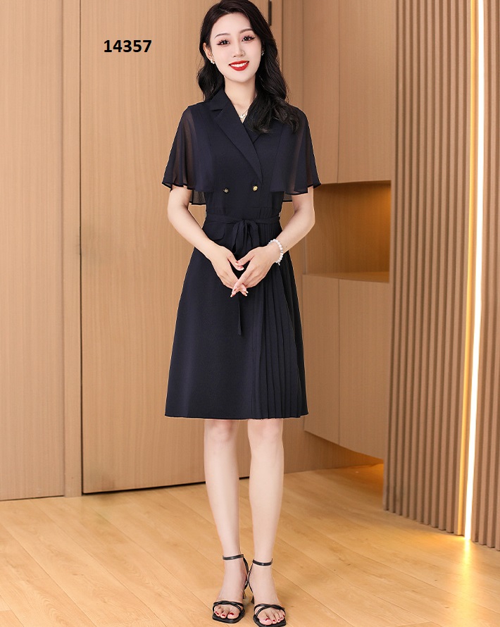 14357-Đầm xòe công sở phối dập ly_thumbnail_1