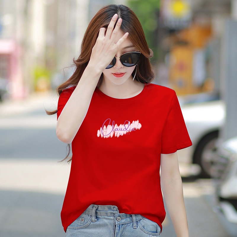 [Form Rộng] Áo phông nữ in chữ 'Claudia' - LOZA RT6661_thumbnail_1