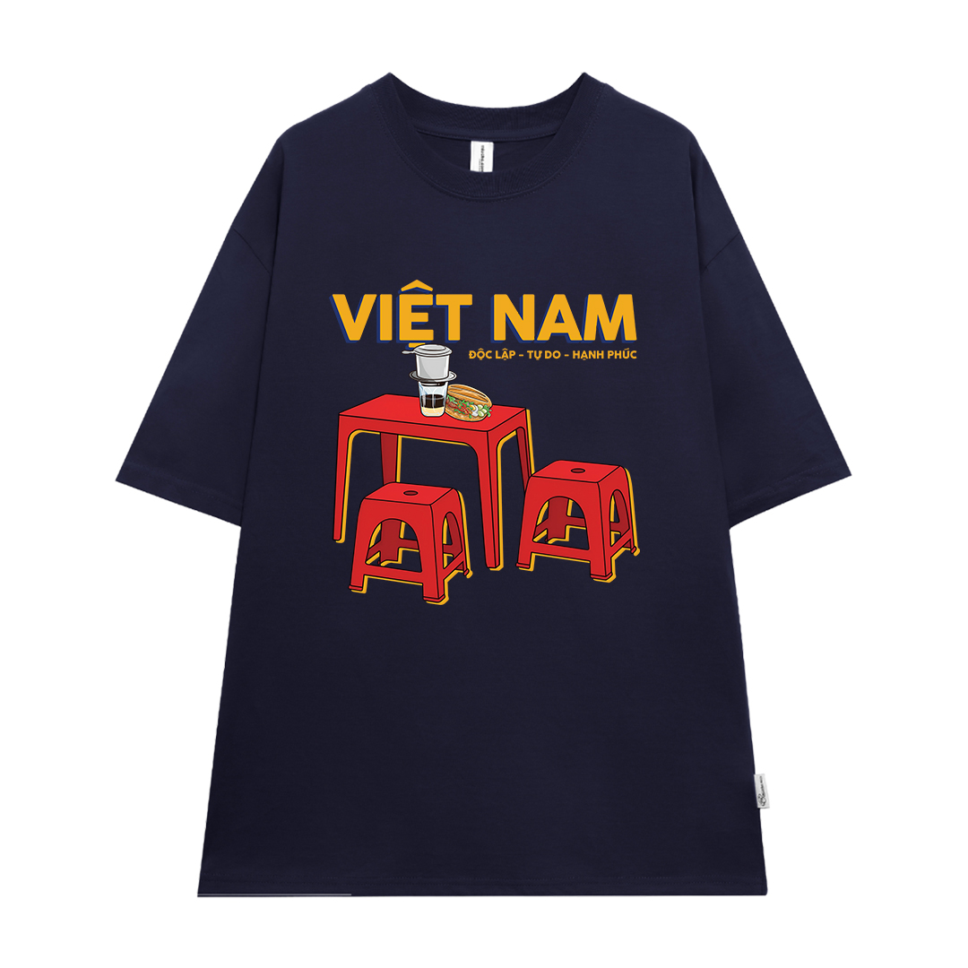 Áo thun nữ form rộng Việt Nam tôi yêu 2130 Miucho cổ tròn vải cotton 4c 220gsm thoáng mát in mix_thumbnail_10