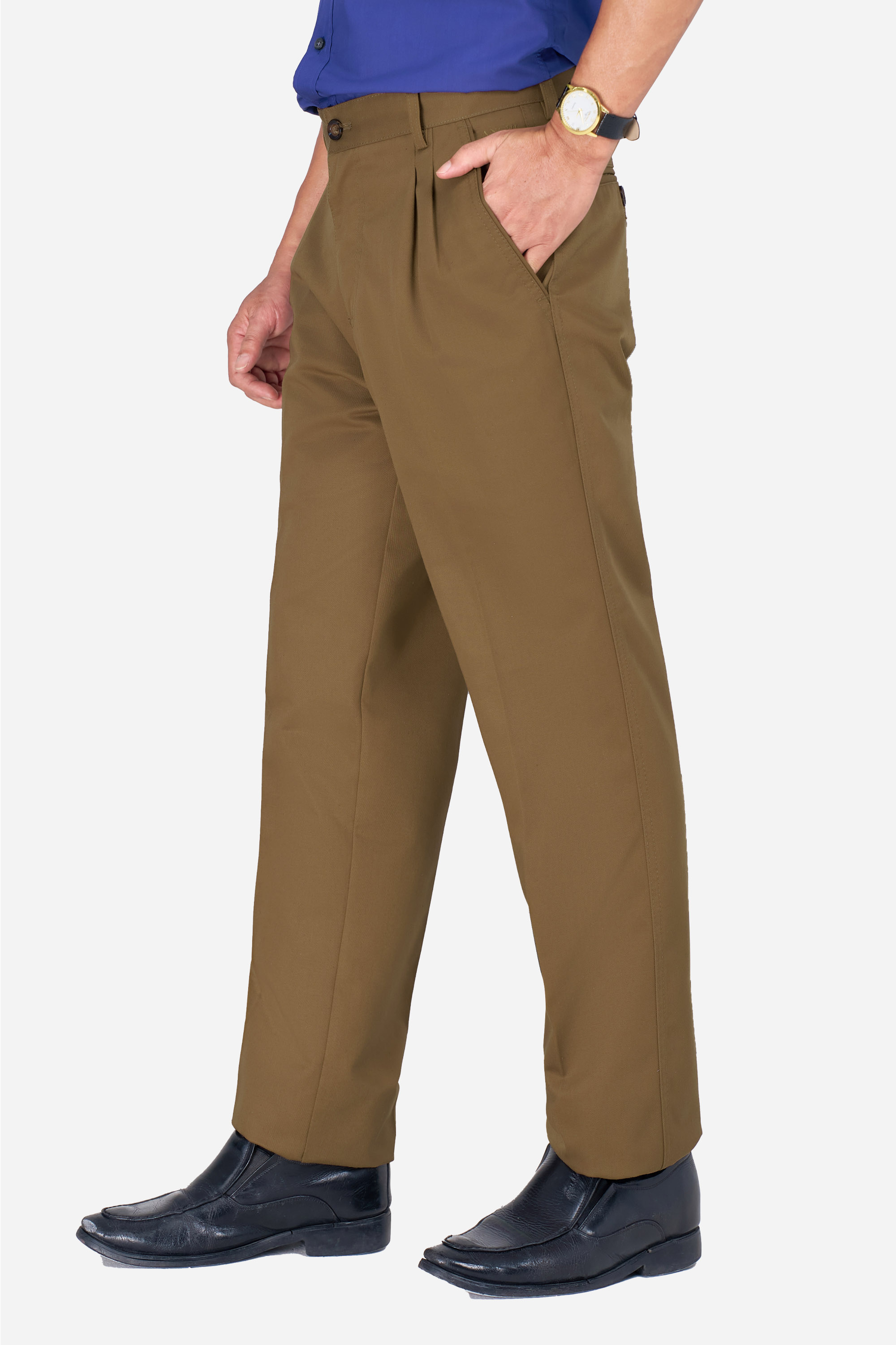 Quần Kaki Thô 2 Li Nam Trung Niên ANCHI Phom Suông Ống Rộng Màu Vàng Nhạt_thumbnail_37