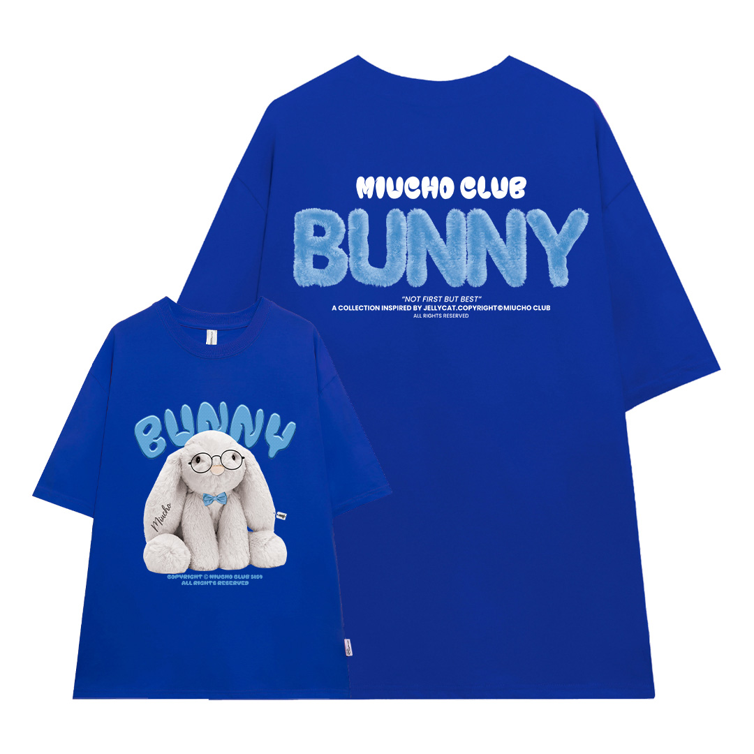 Áo thun thỏ Bunny form rộng local brand ATD1257 Miucho tay ngắn cổ tròn in mix_thumbnail_18