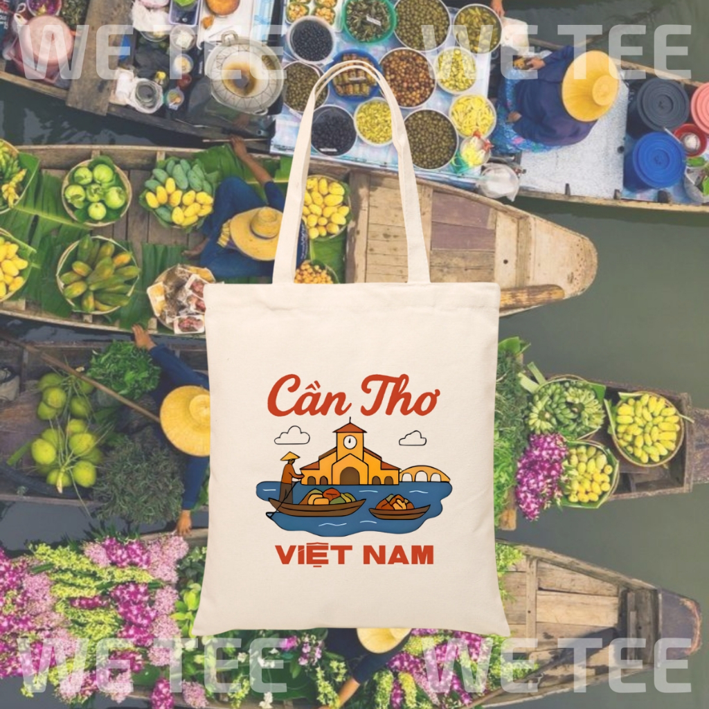 Túi tote vải canvas du lịch Việt Nam có khoá kéo và ngăn phụ, đi chơi du lịch - 𝐖𝐞 𝐓𝐞𝐞 TOTE09_thumbnail_19