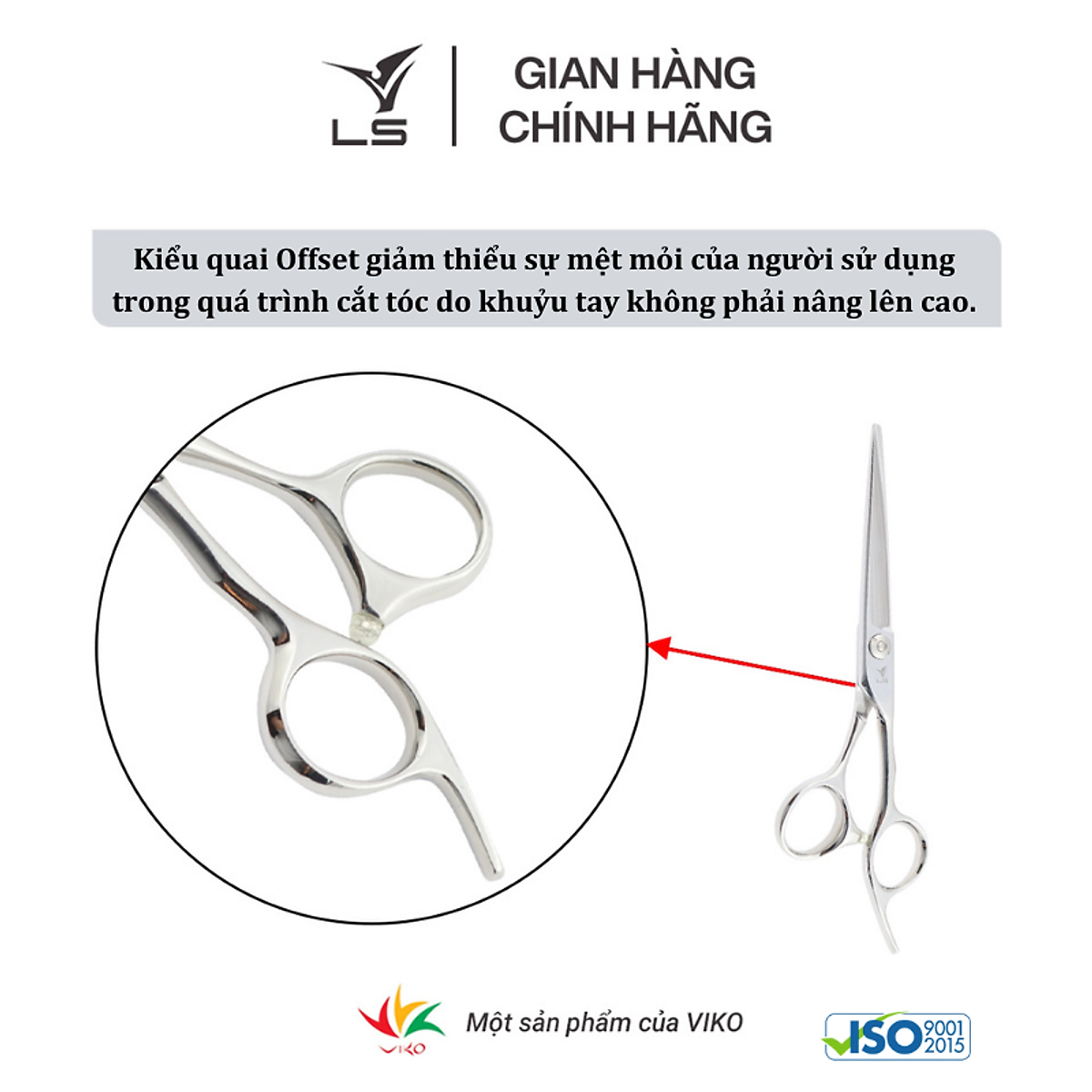 Kéo cắt tóc Viko LS CB13/6.0 bảo hành 2 năm_thumbnail_4