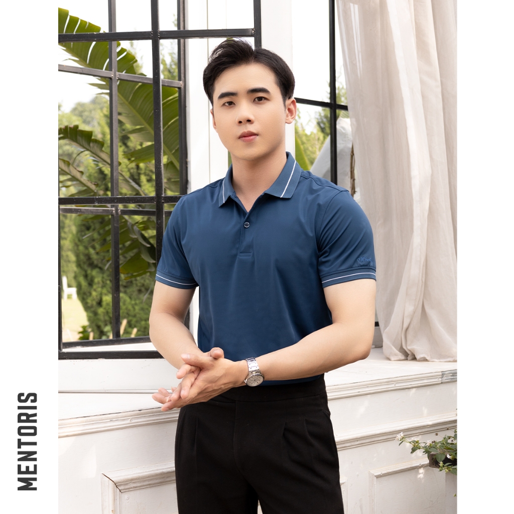 Áo Polo Nam Mentoris, Mẫu Sọc Cao Cấp, bản Polo Premium Basic,  Dễ Phối Đồ, Mẫu Mới Nhất 2023 MPL30