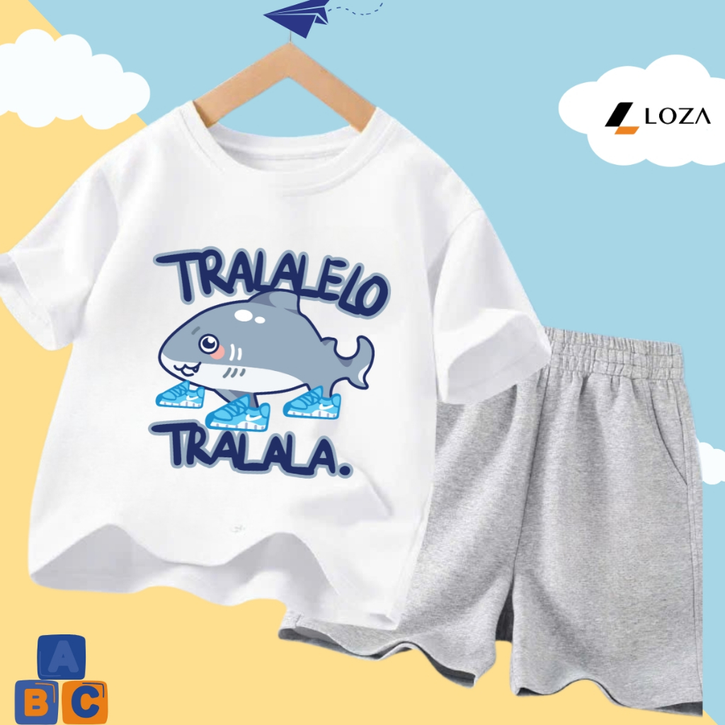 Bộ đồ bé trai in hình Brainrot Tung tung tung sahur, Tralalelo Tralala - Loza Kids BD012_thumbnail_3