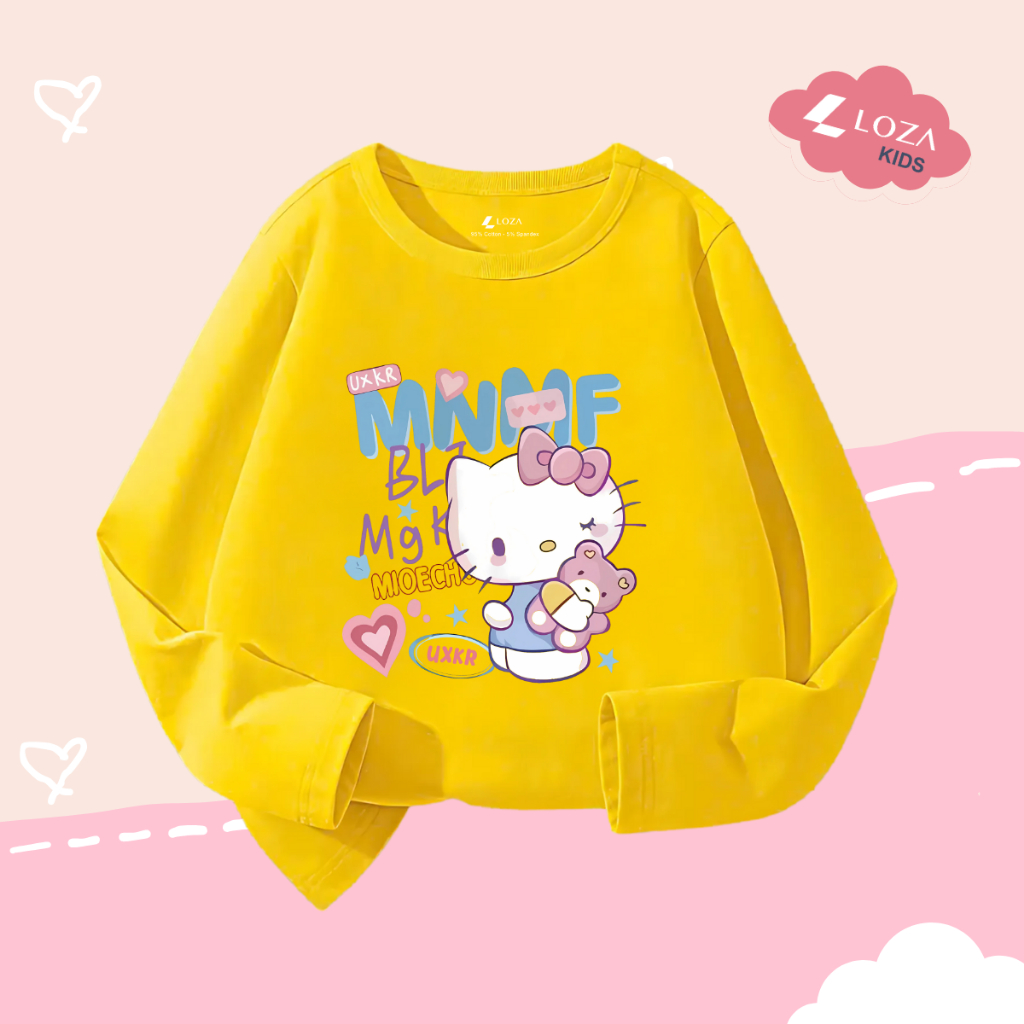 Áo thun dài tay bé gái in hình Hello Kitty - Loza Kids  KT3259_thumbnail_5