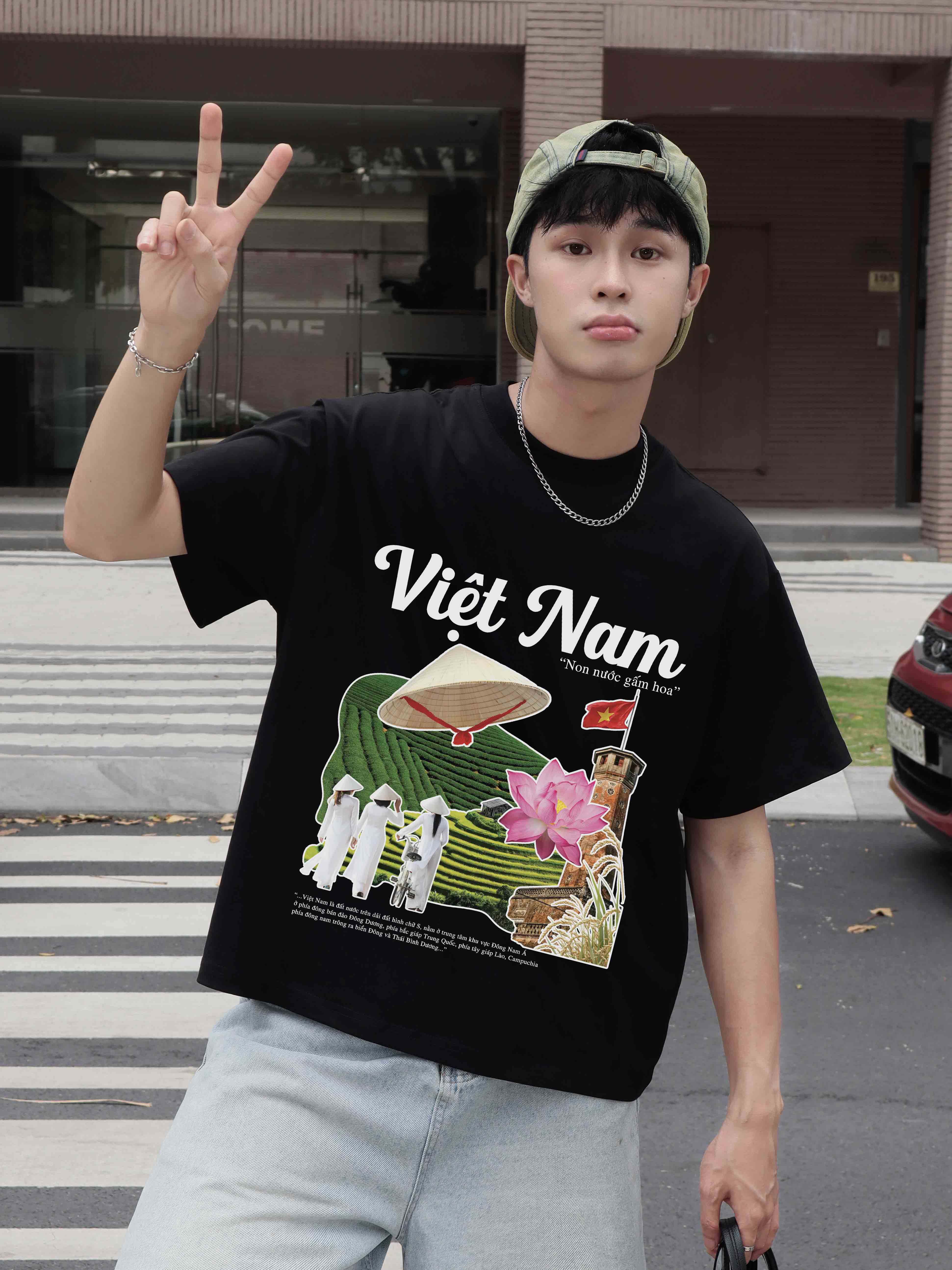 Áo phông local brand Việt Nam tôi yêu form boxy 2179 Miucho Club vải cotton 2c 250gsm cổ tròn in mix_thumbnail_5