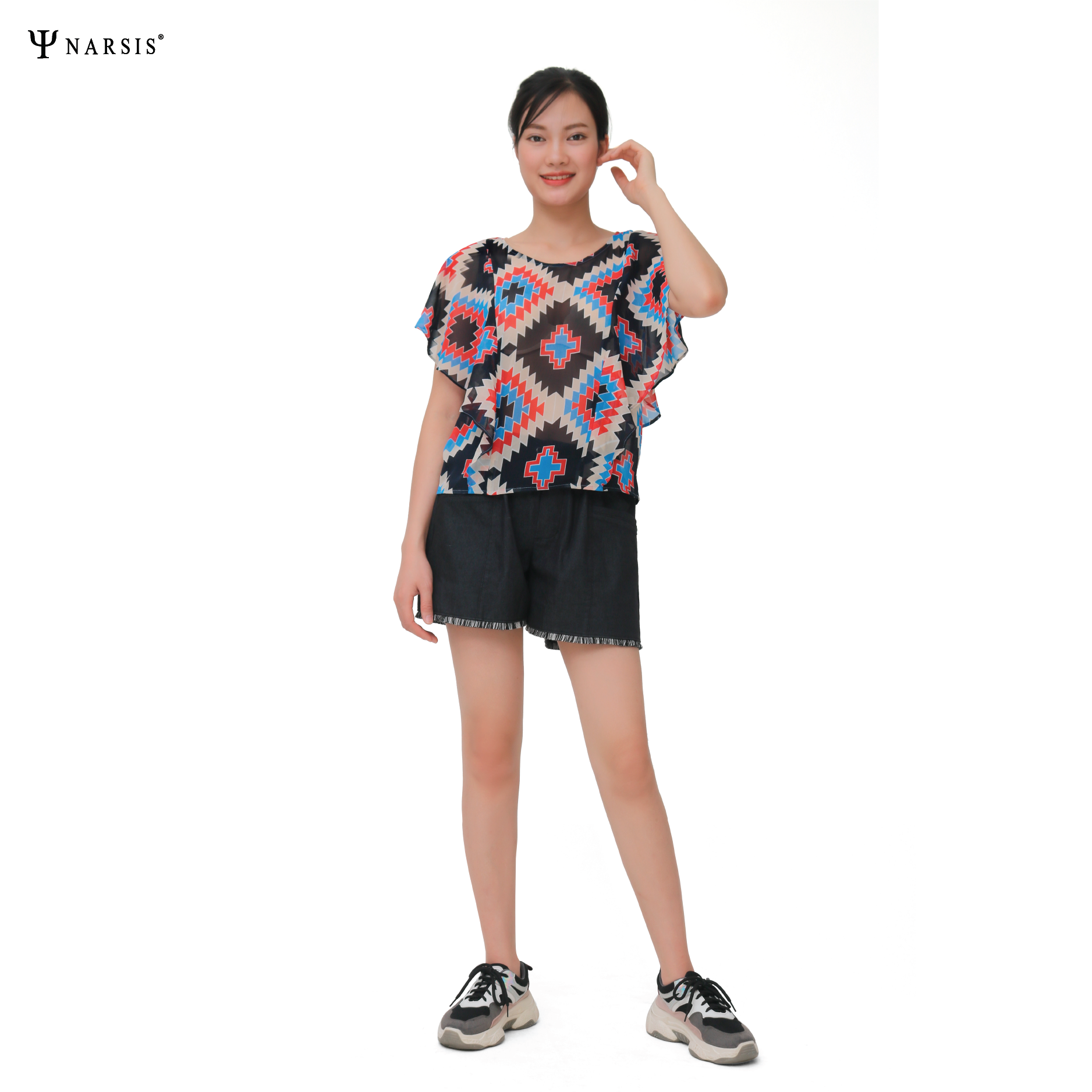 ÁO HÈ NỮ THIẾT KẾ - HỌA TIẾT L9013 L9012 NARSIS CHẤT LIỆU THOÁNG MÁT, DỄ CHỊU, THOẢI MÁI CẢ NGÀY,..._thumbnail_4