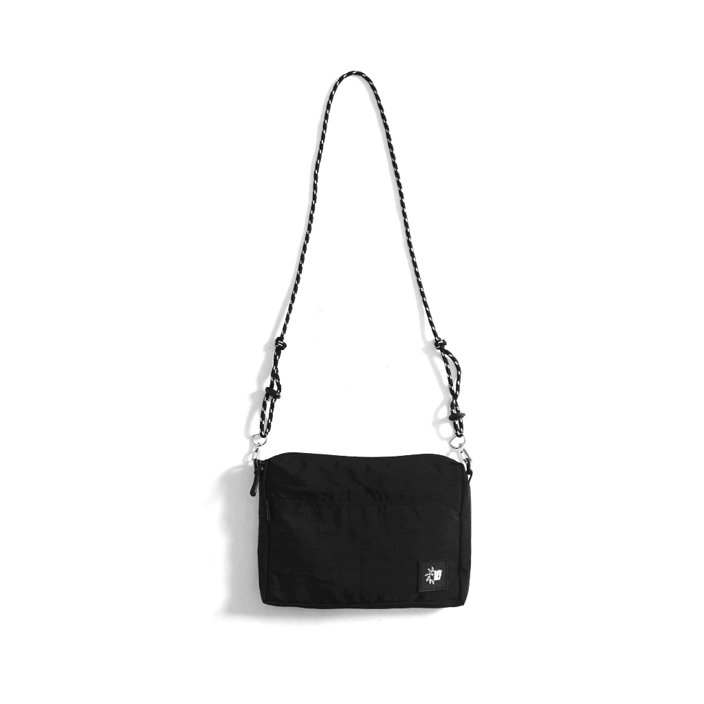 Slingbag - Nylon Material Sacs Nylon Crincle Black
